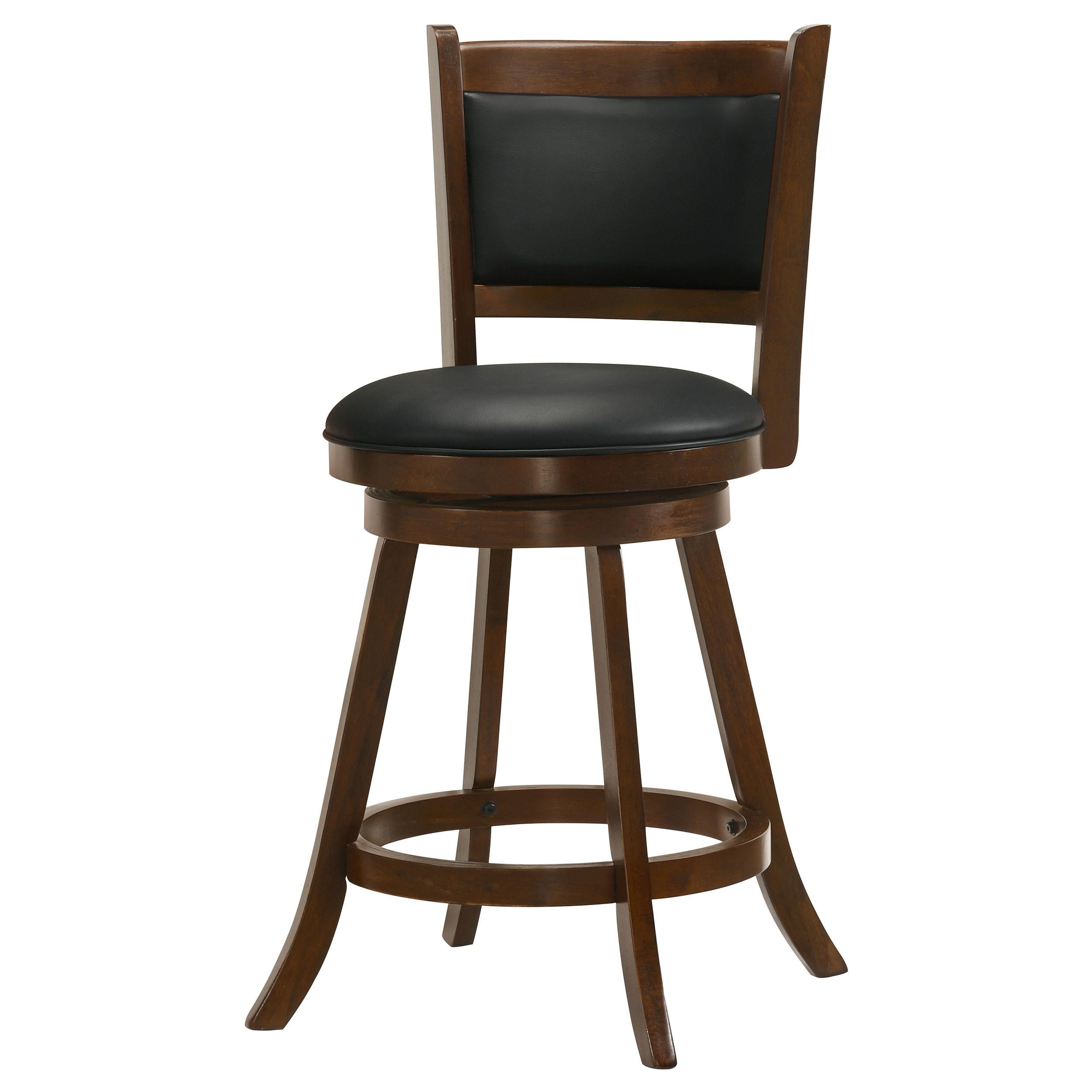 Coaster Furniture Broxton 101919 Upholstered Swivel Counter Chair - Chestnut (Set of 2) - Image 3