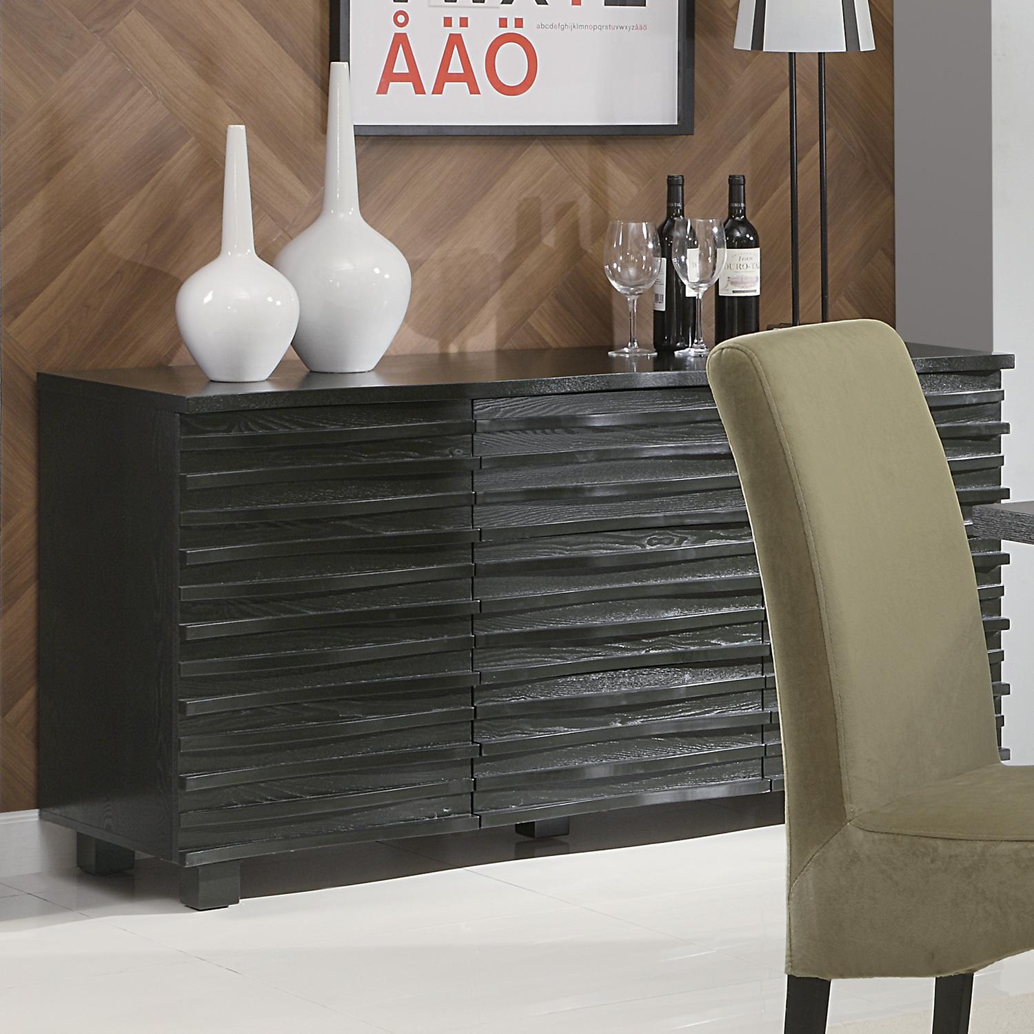 Coaster Furniture Stanton 102065 3-Drawer Sideboard Buffet Storage Cabinet - Black - Image 1
