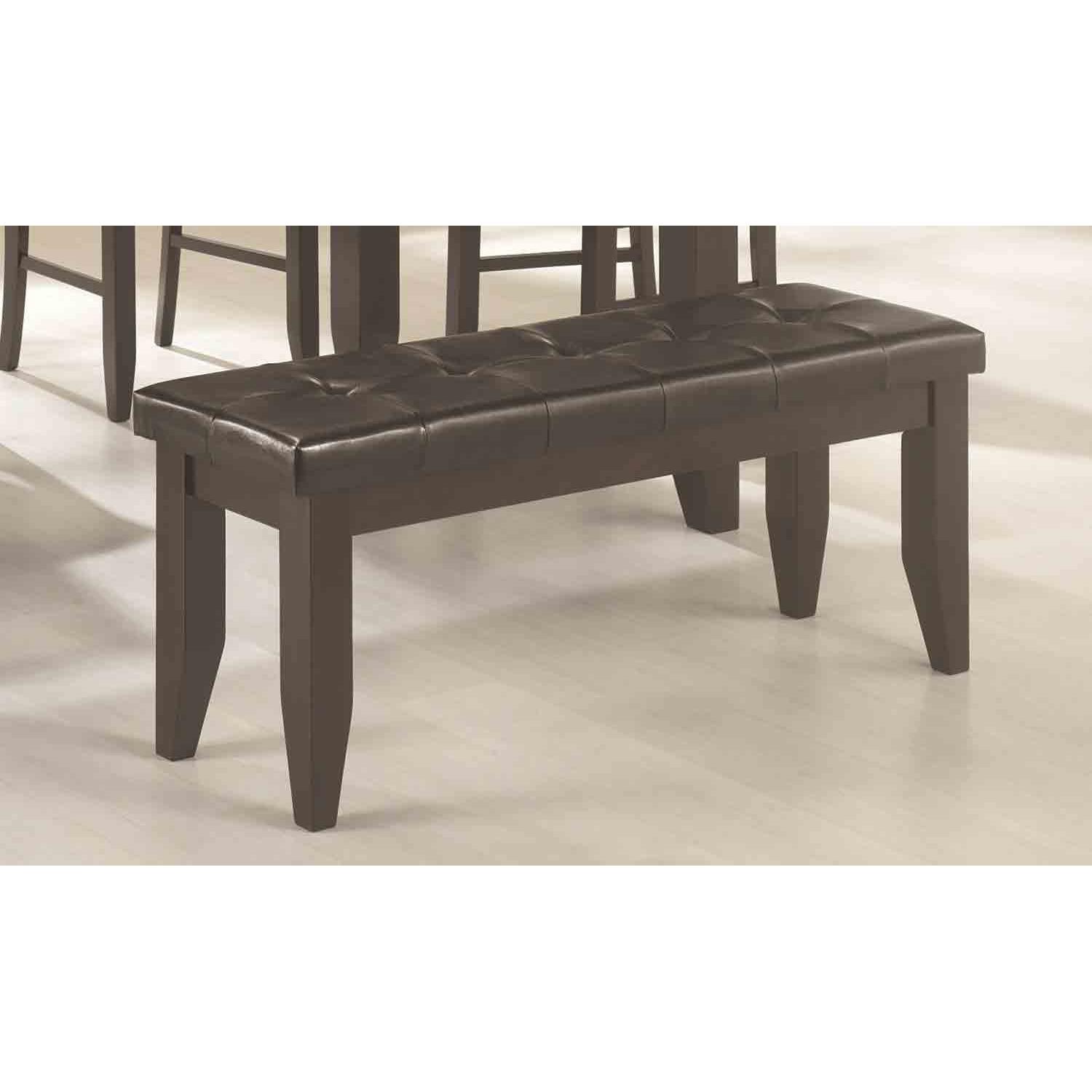 Coaster Furniture Dalila 102723 Leatherette Upholstered Wood Dining Bench - Cappuccino - Image 2