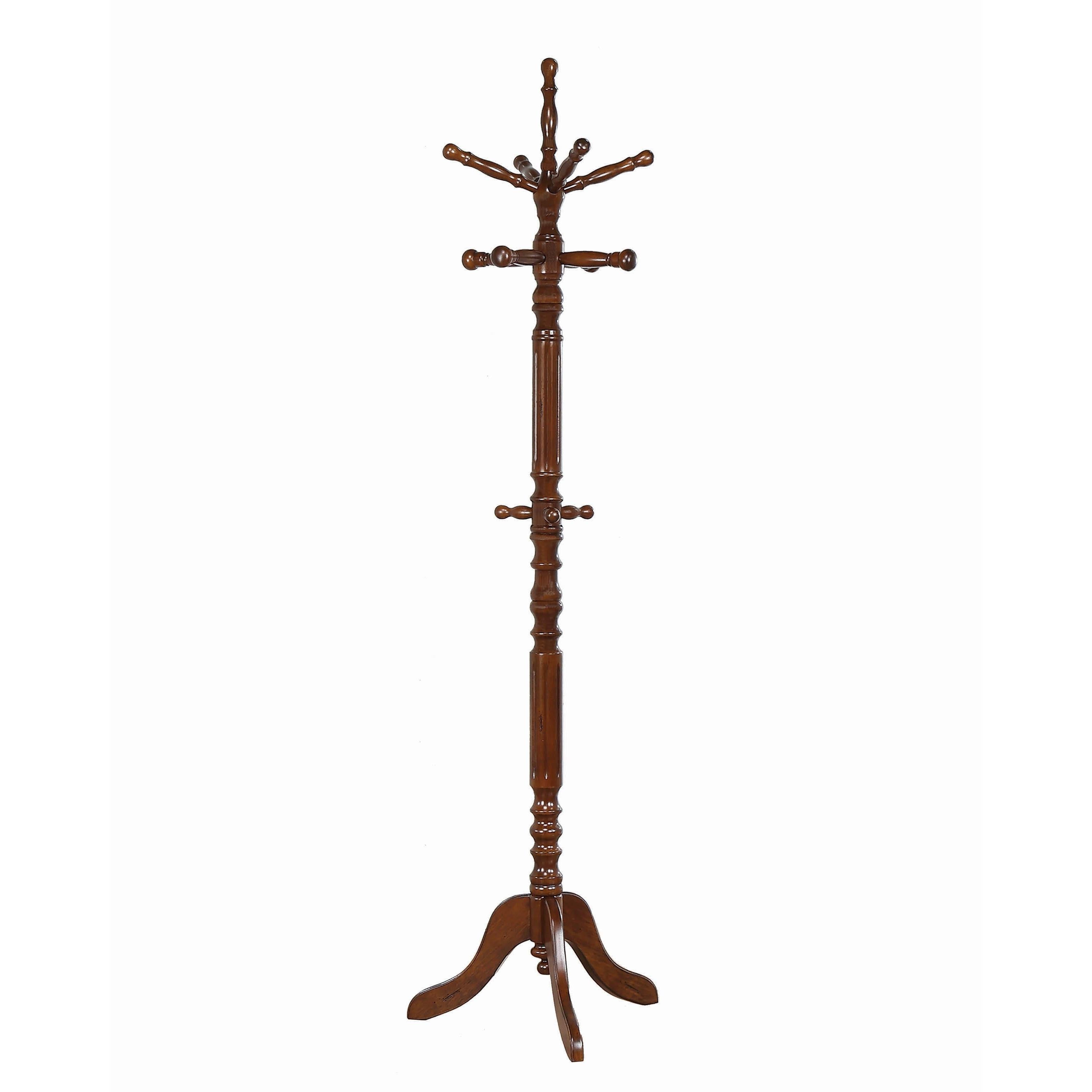 Coaster Furniture Achelle 900769 11 Hook Freestanding Coat Rack Hat Hanger - Tobacco - Image 1