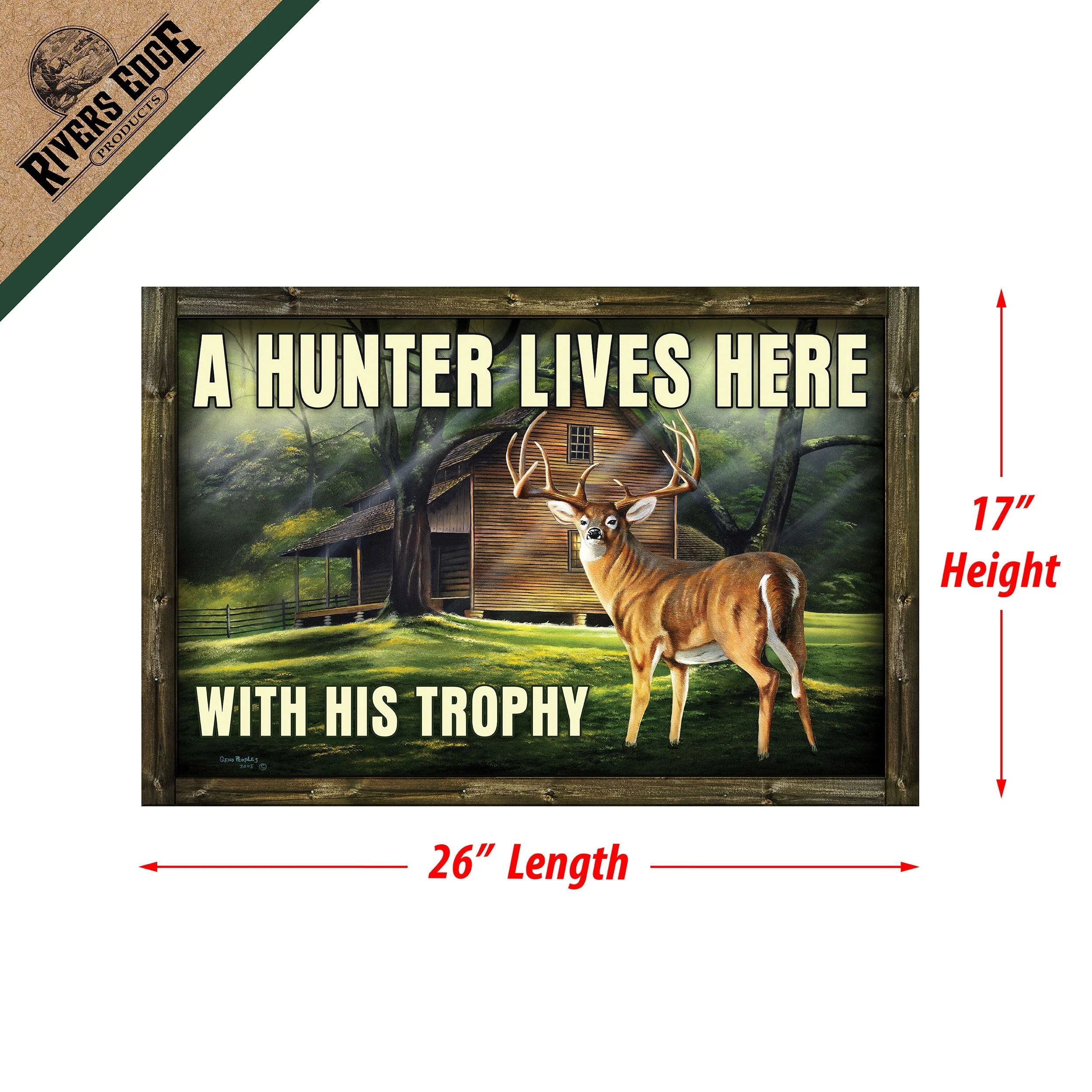 Door Mat Rubber 26in x 17in-Hunter Trophy - Image 3