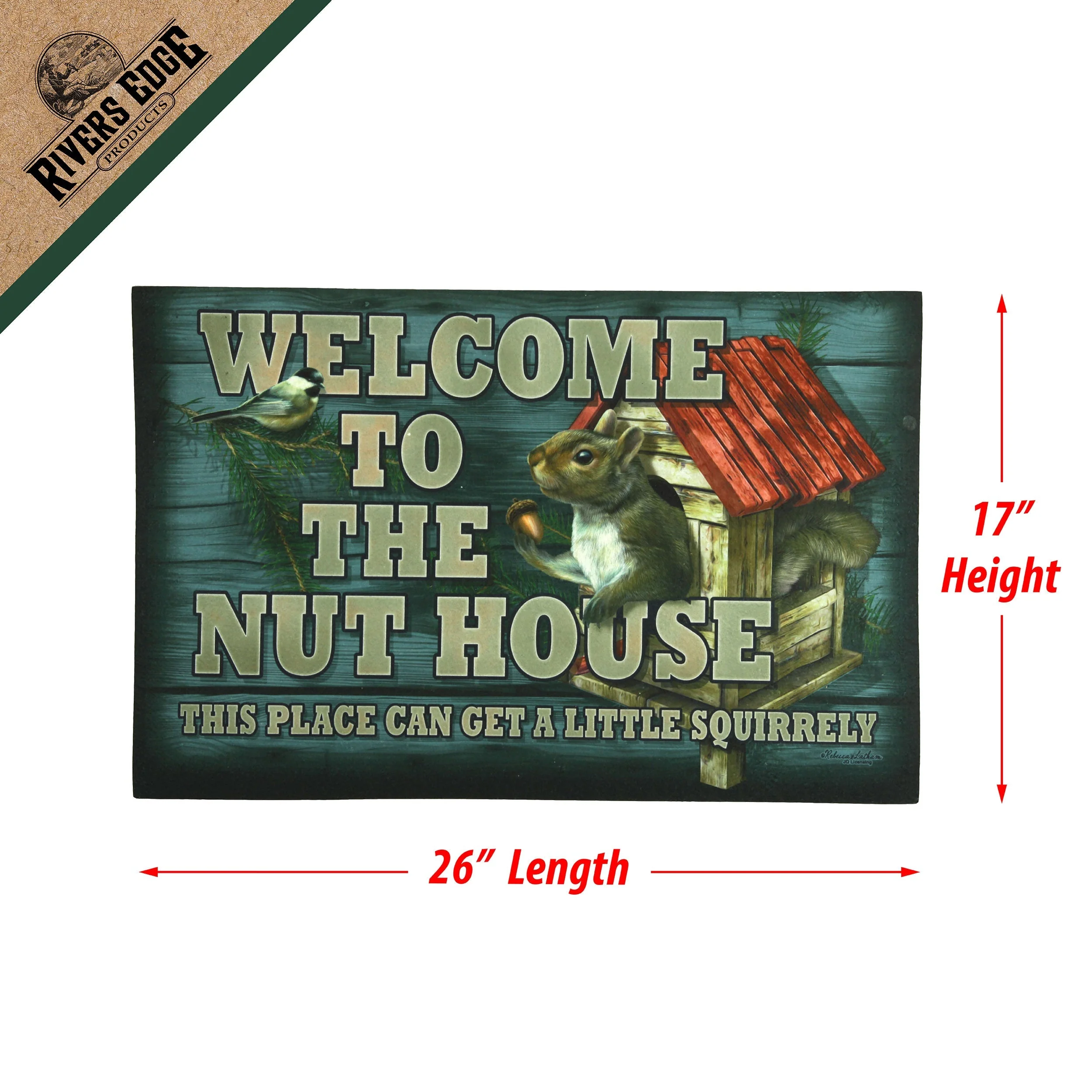 Door Mat Rubber 26in x 17in-Nut House - Image 3