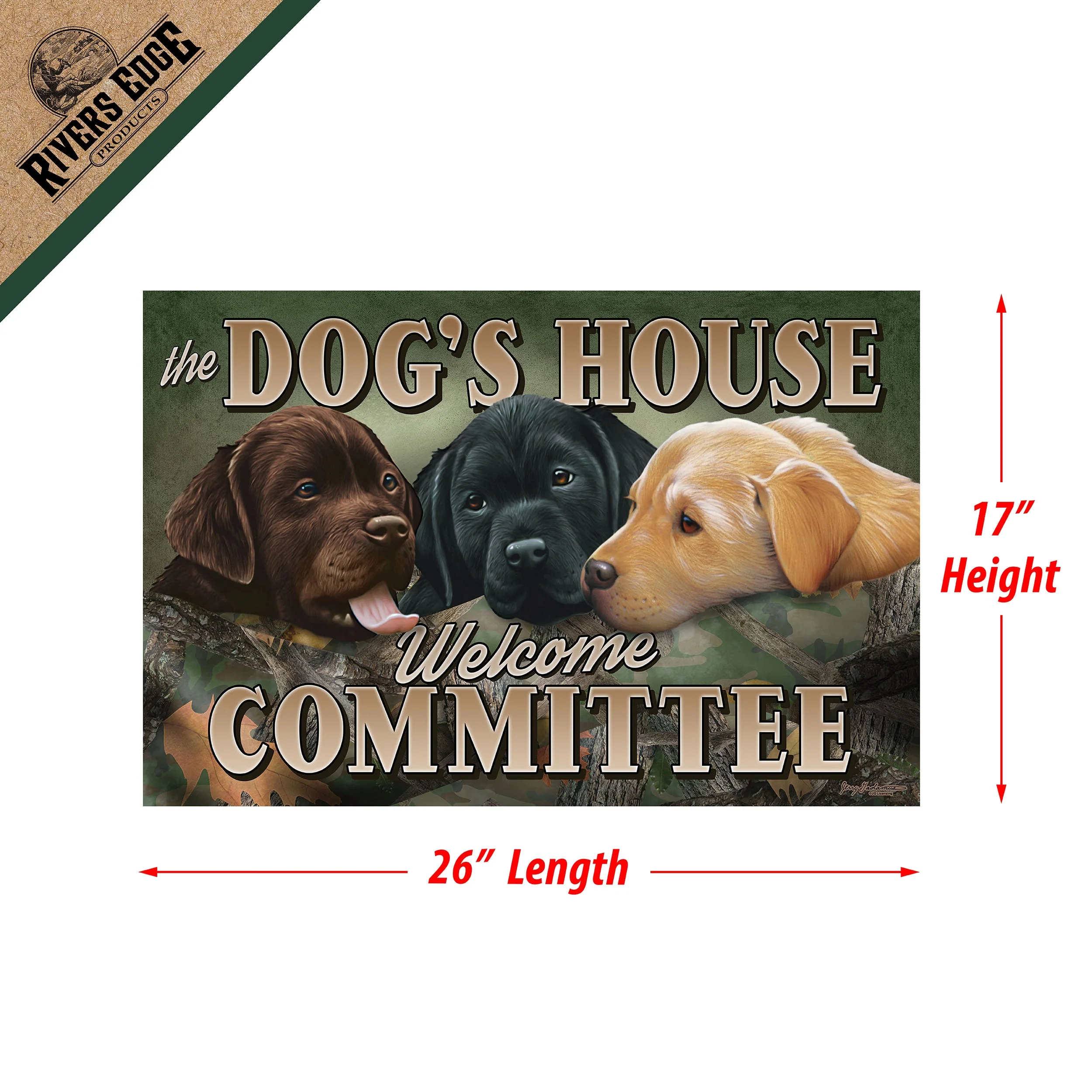 Door Mat Rubber 26in x 17in-Dogs House - Image 3