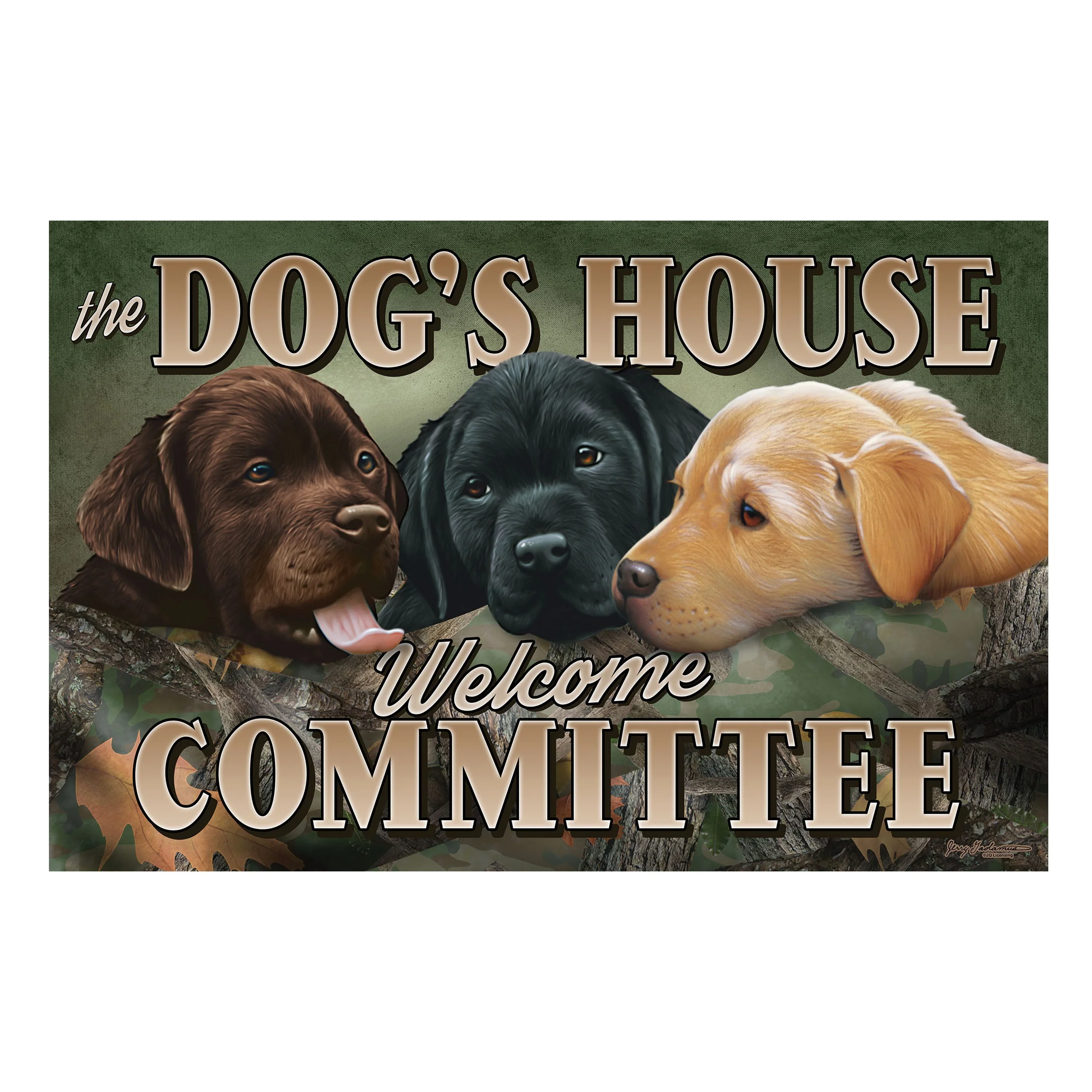 Door Mat Rubber 26in x 17in-Dogs House