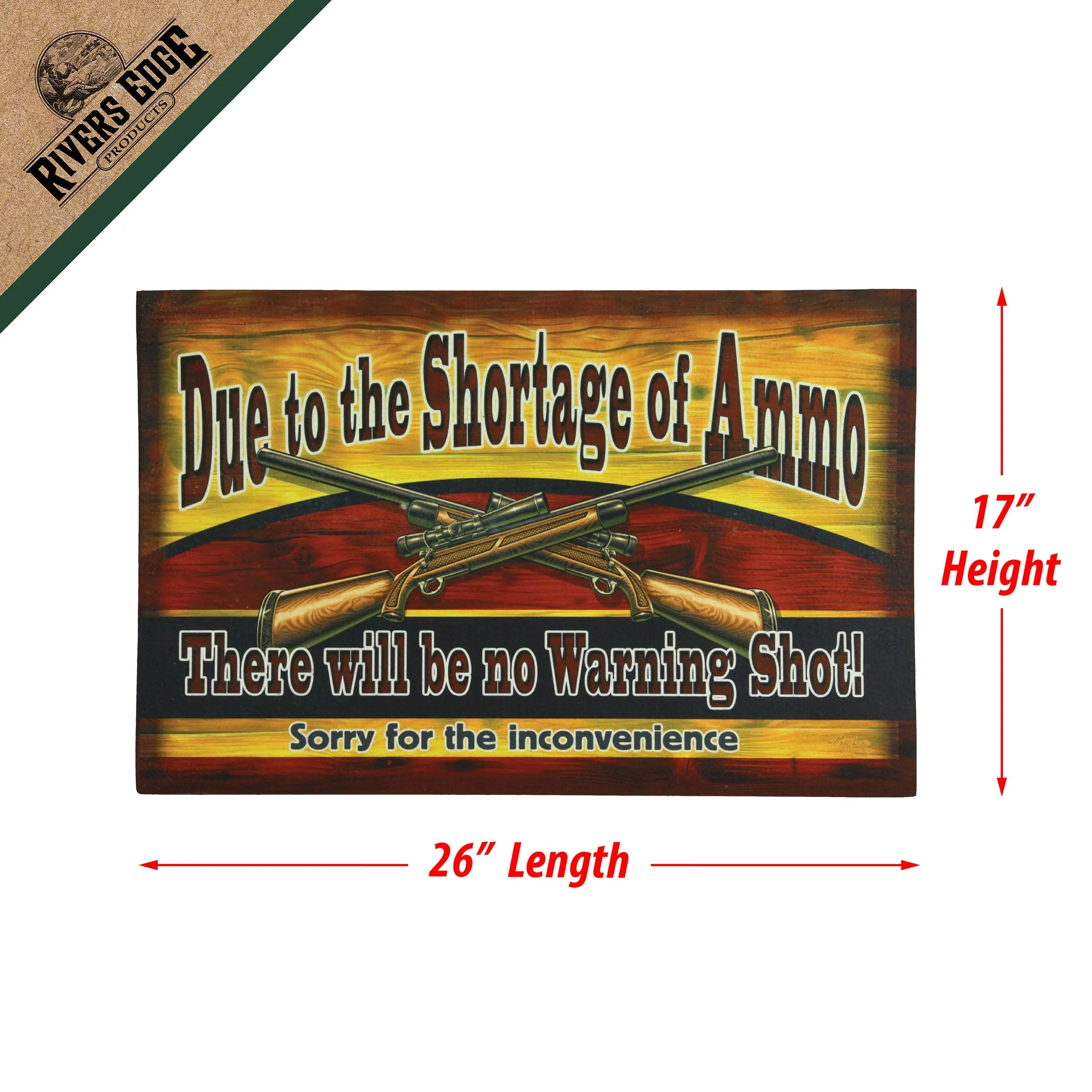Door Mat Rubber 26in x 17in-Ammo Shortage - Image 3
