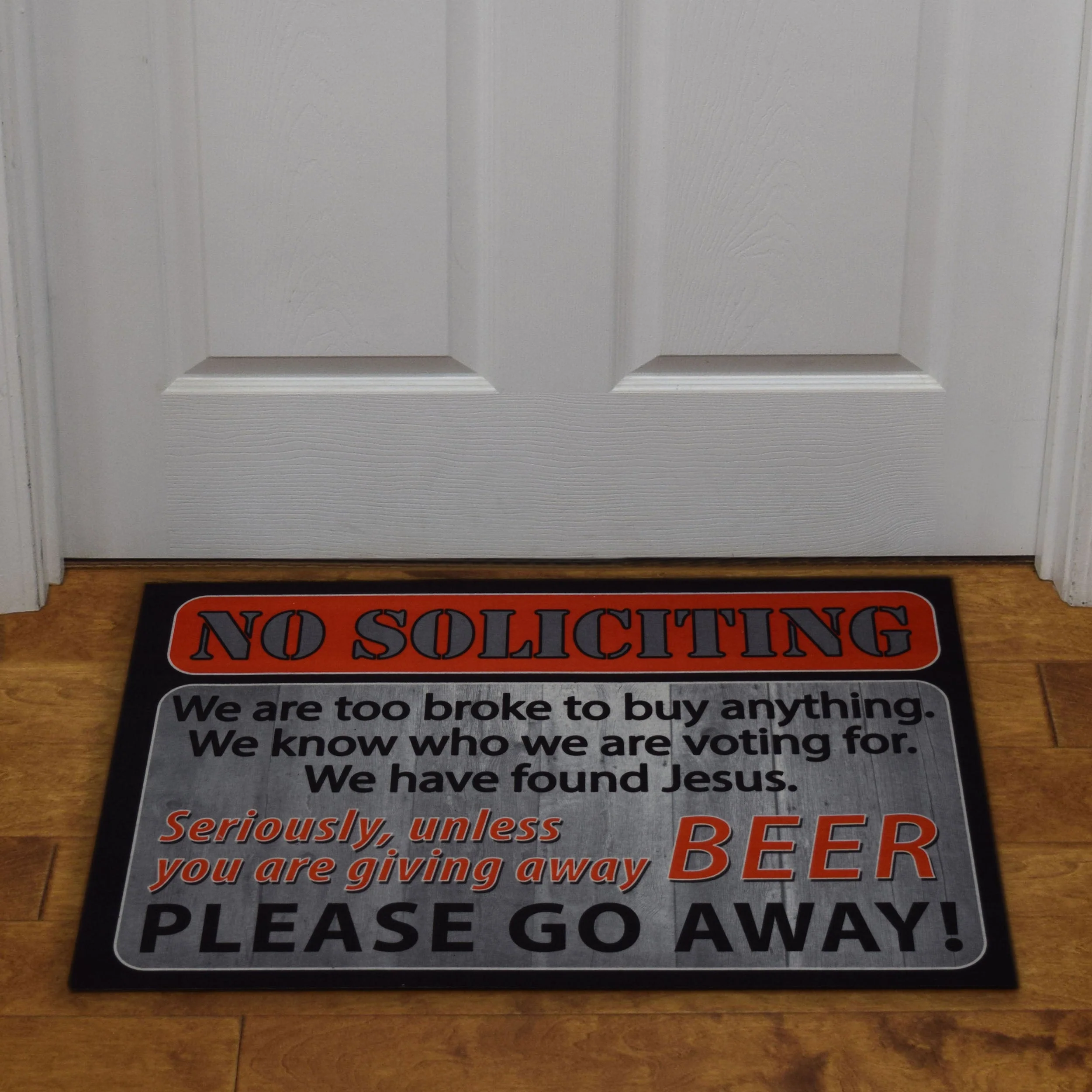 Door Mat Rubber 26in x 17in-No Soliciting - Image 2