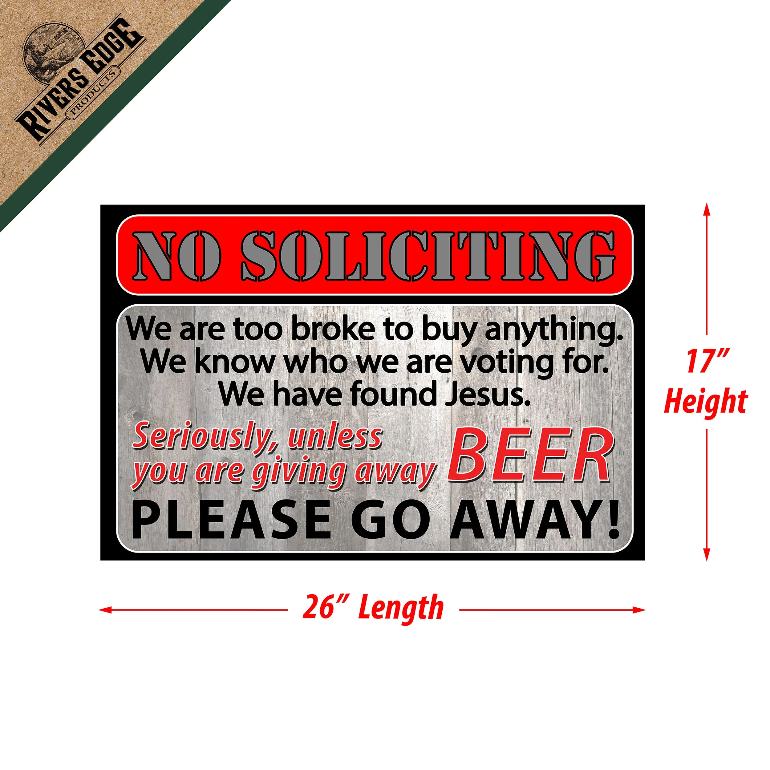 Door Mat Rubber 26in x 17in-No Soliciting - Image 3