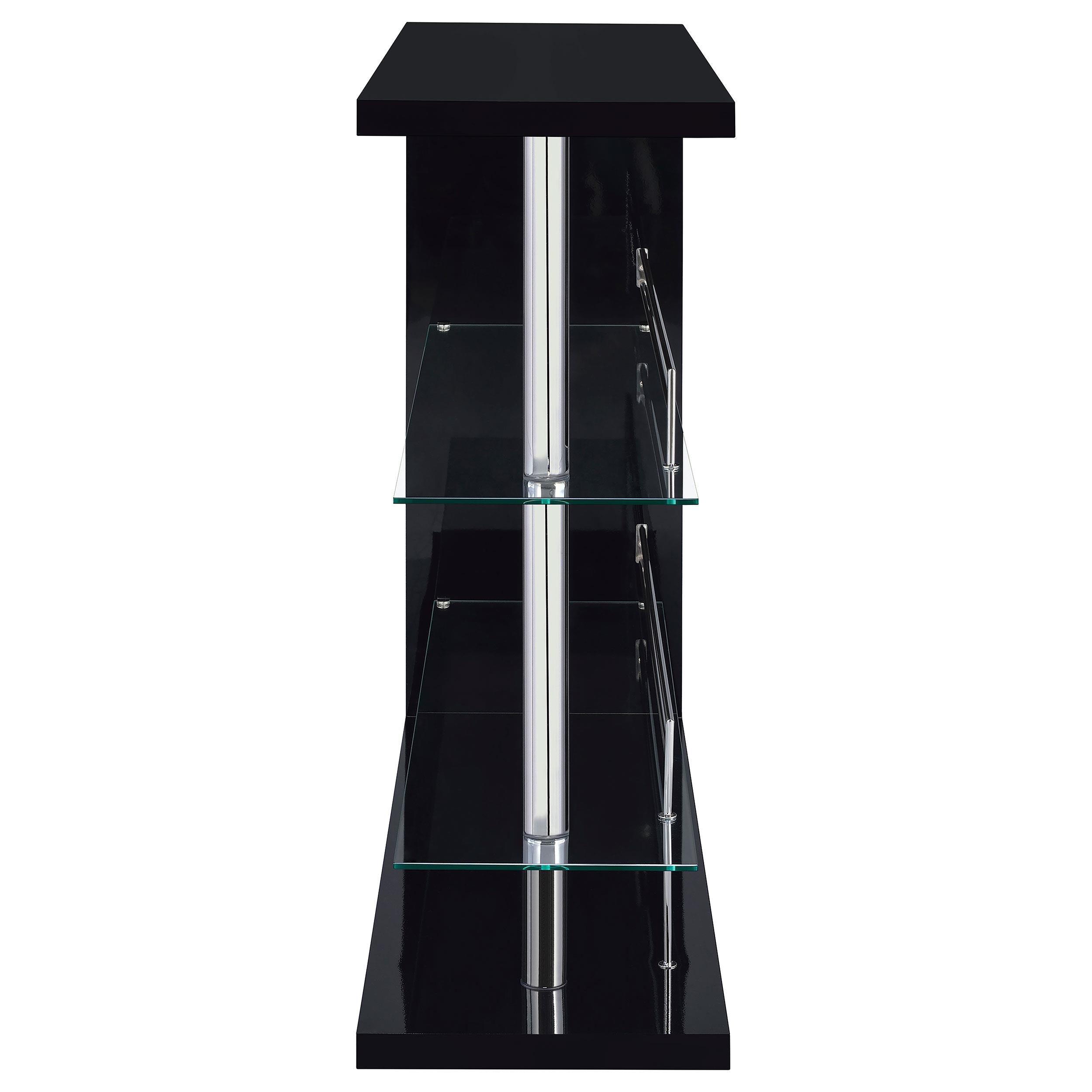 Coaster Furniture Prescott 100165 Rectangular Home Wine Table - Black High Gloss - Image 2