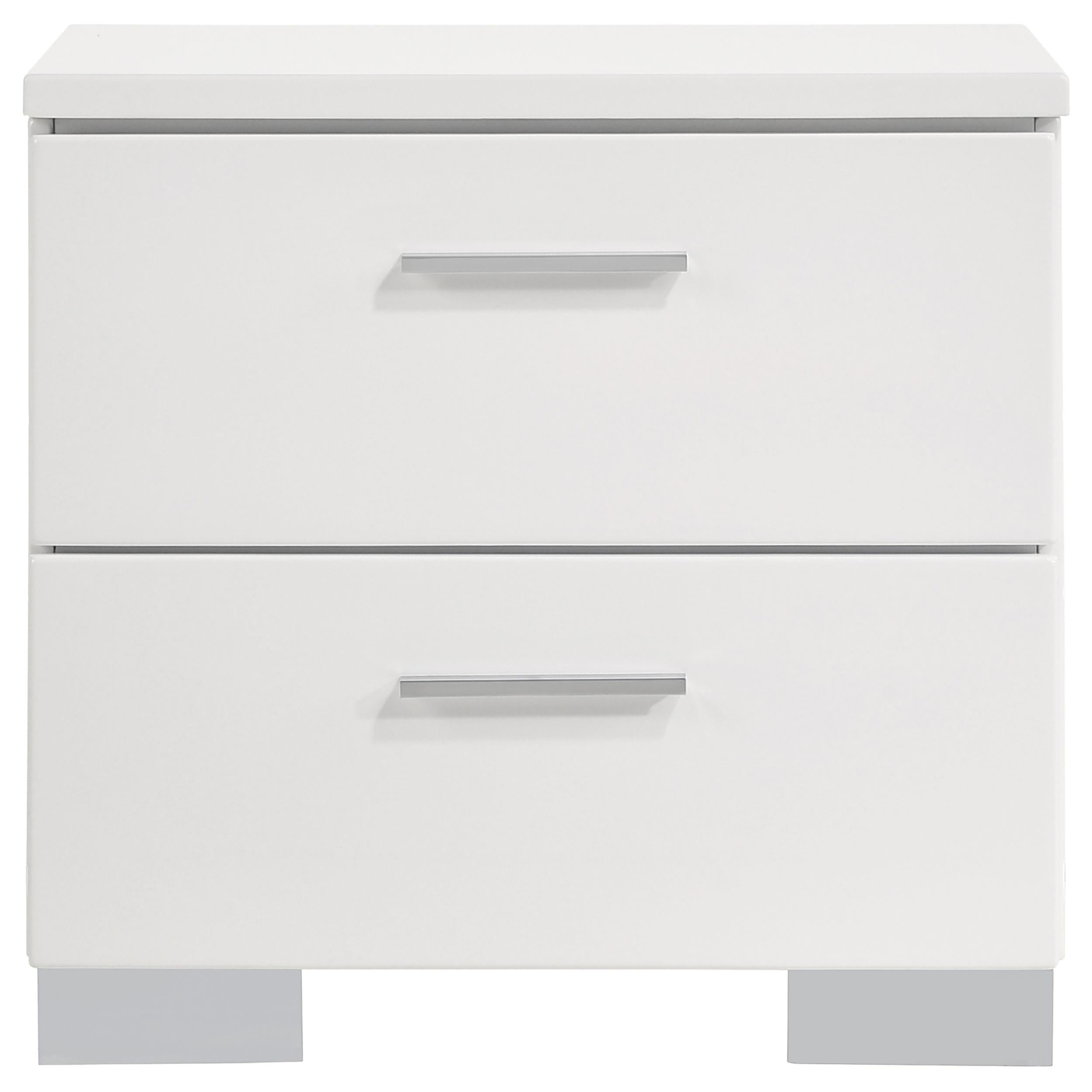 Coaster Furniture Felicity 203502 2-Drawer Nightstand - White High Gloss - Image 2
