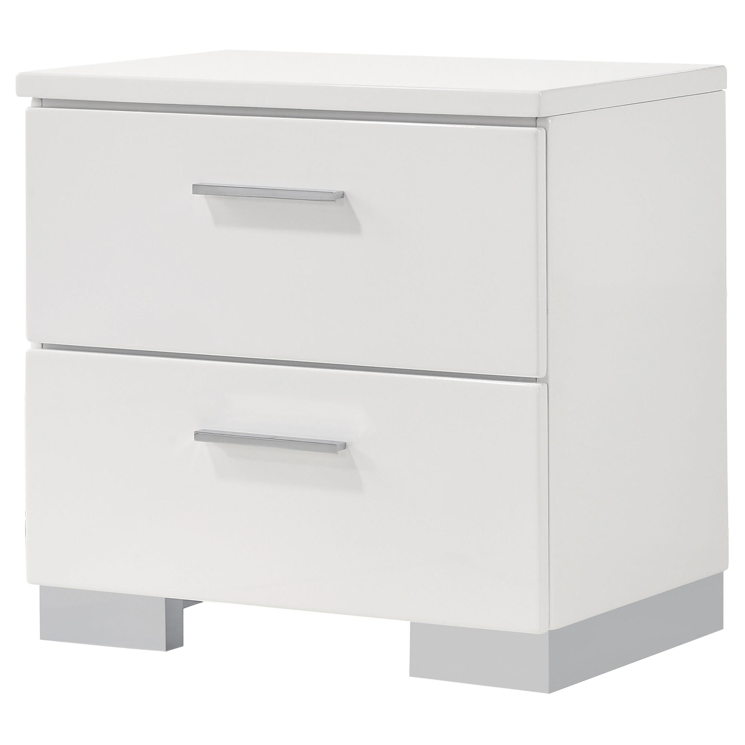 Coaster Furniture Felicity 203502 2-Drawer Nightstand - White High Gloss - Image 3