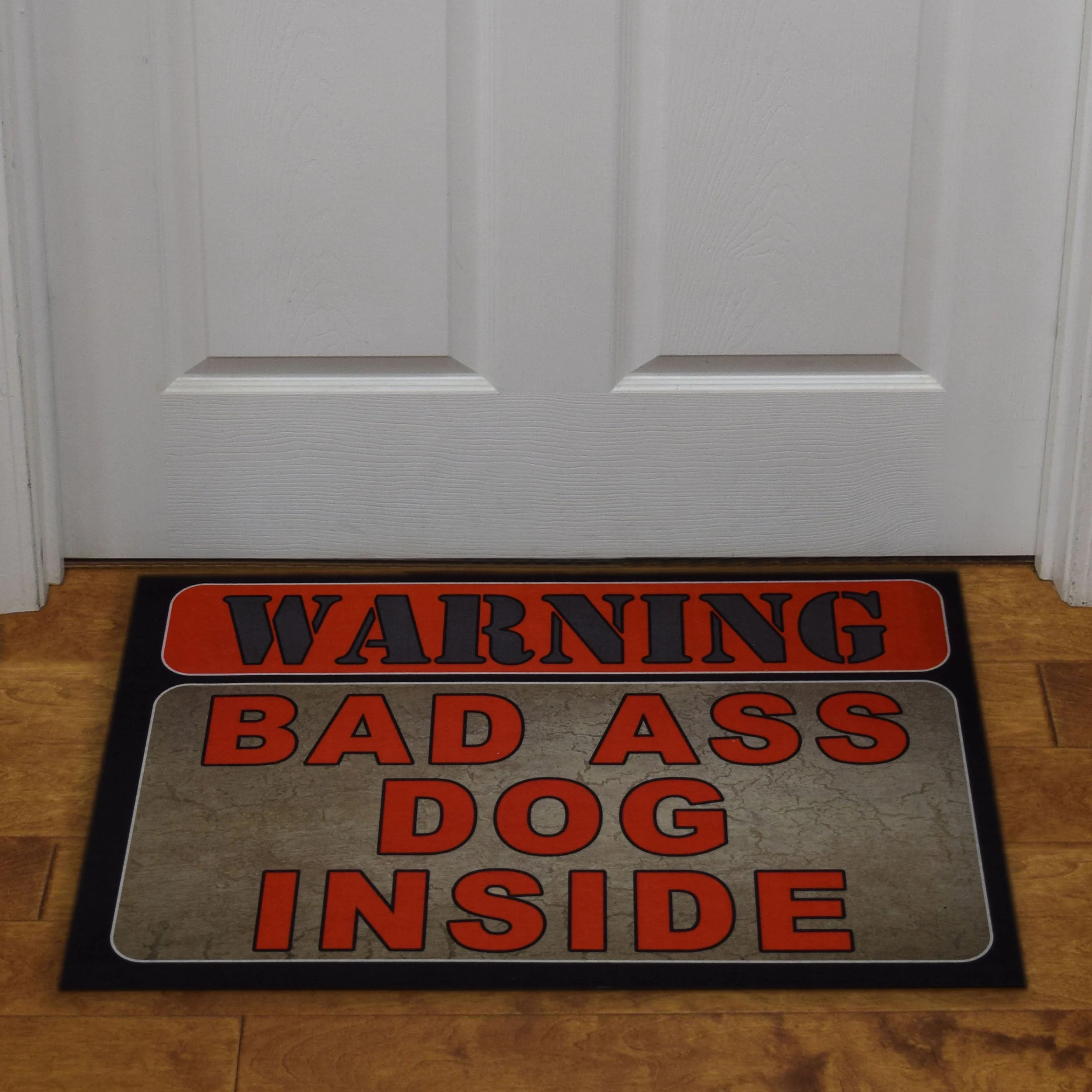 Door Mat Rubber 26in x 17in-Bad Ass Dog - Image 2