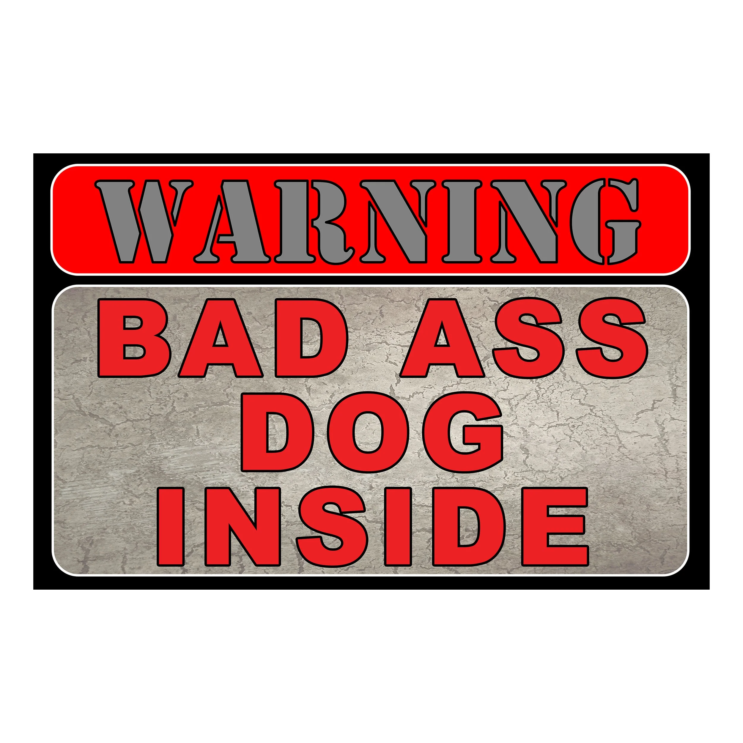 Door Mat Rubber 26in x 17in-Bad Ass Dog