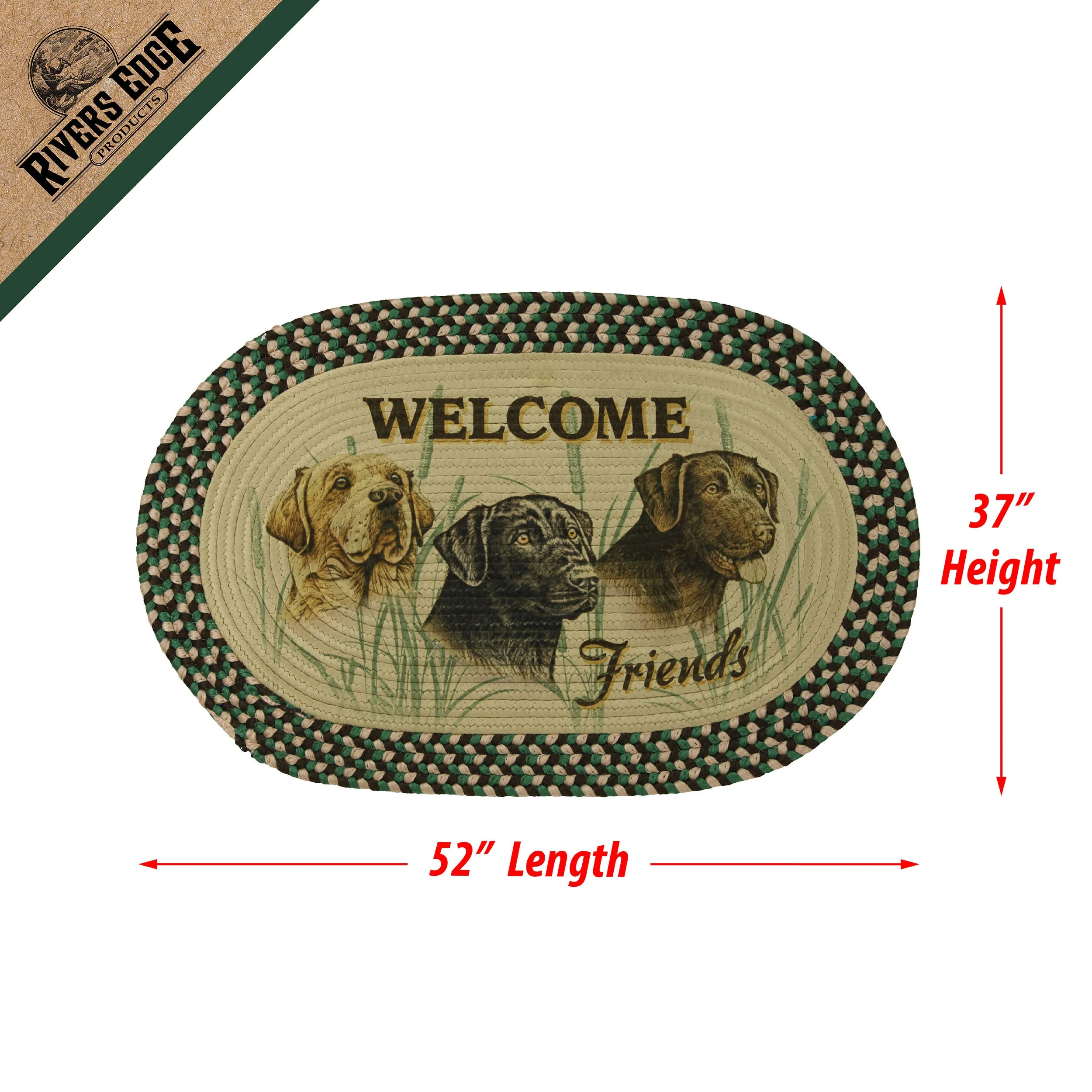 Braided Rug 26-inch Oval-Labs - Image 3