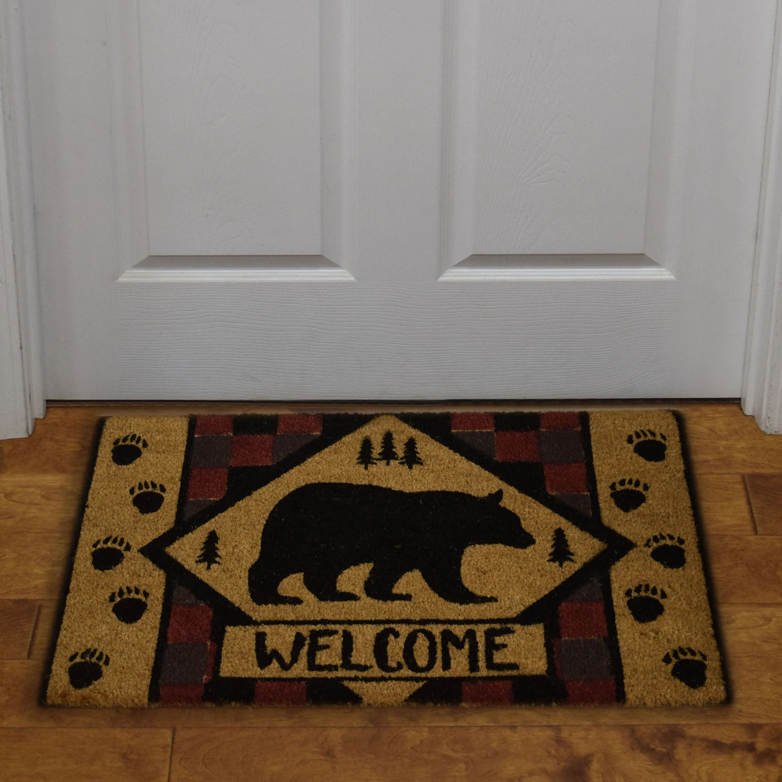 Coir Mat 30in x 18in-Welcome Bear - Image 2