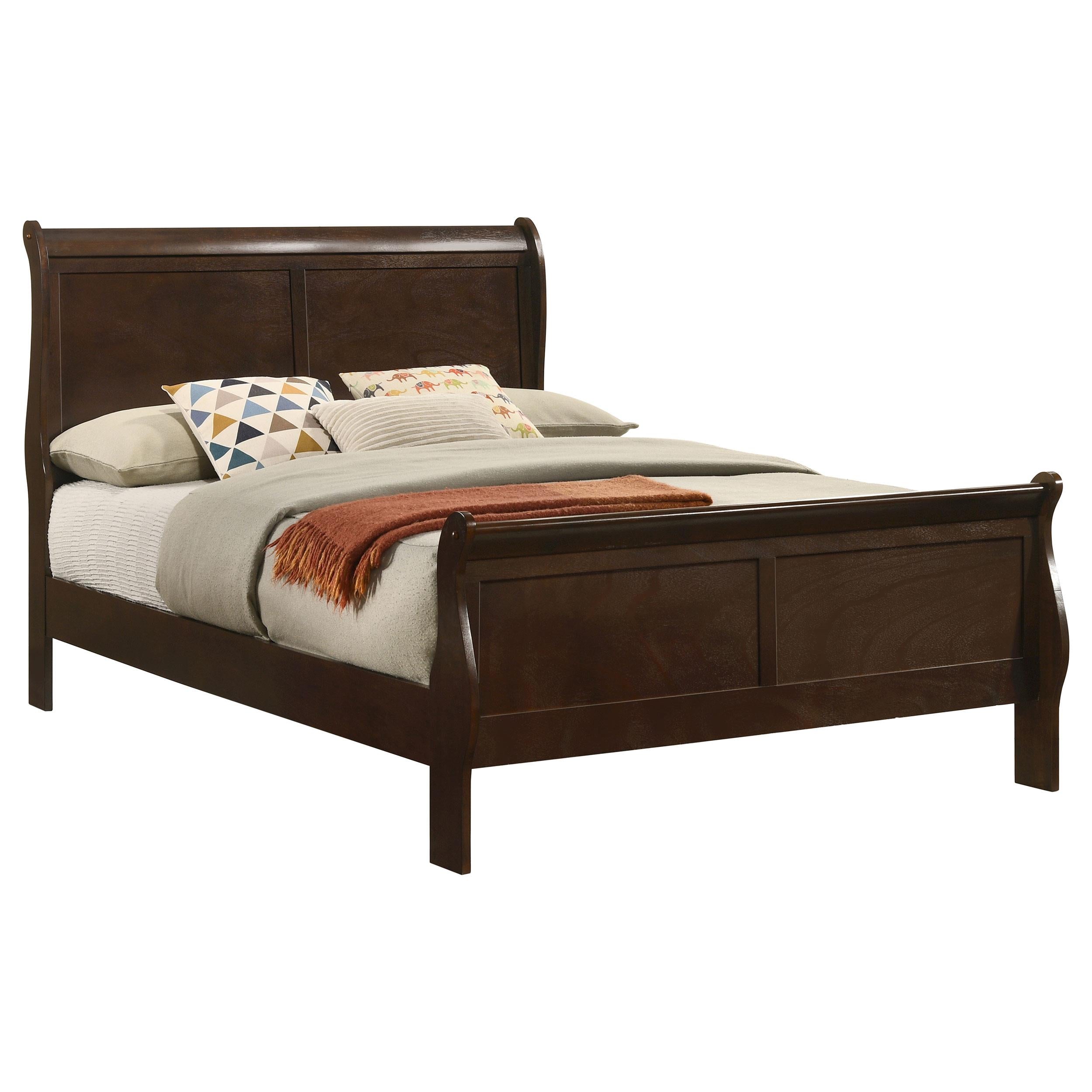 Coaster Furniture Louis Philippe 202411F Wood Full Sleigh Bed - Cappuccino - Image 2