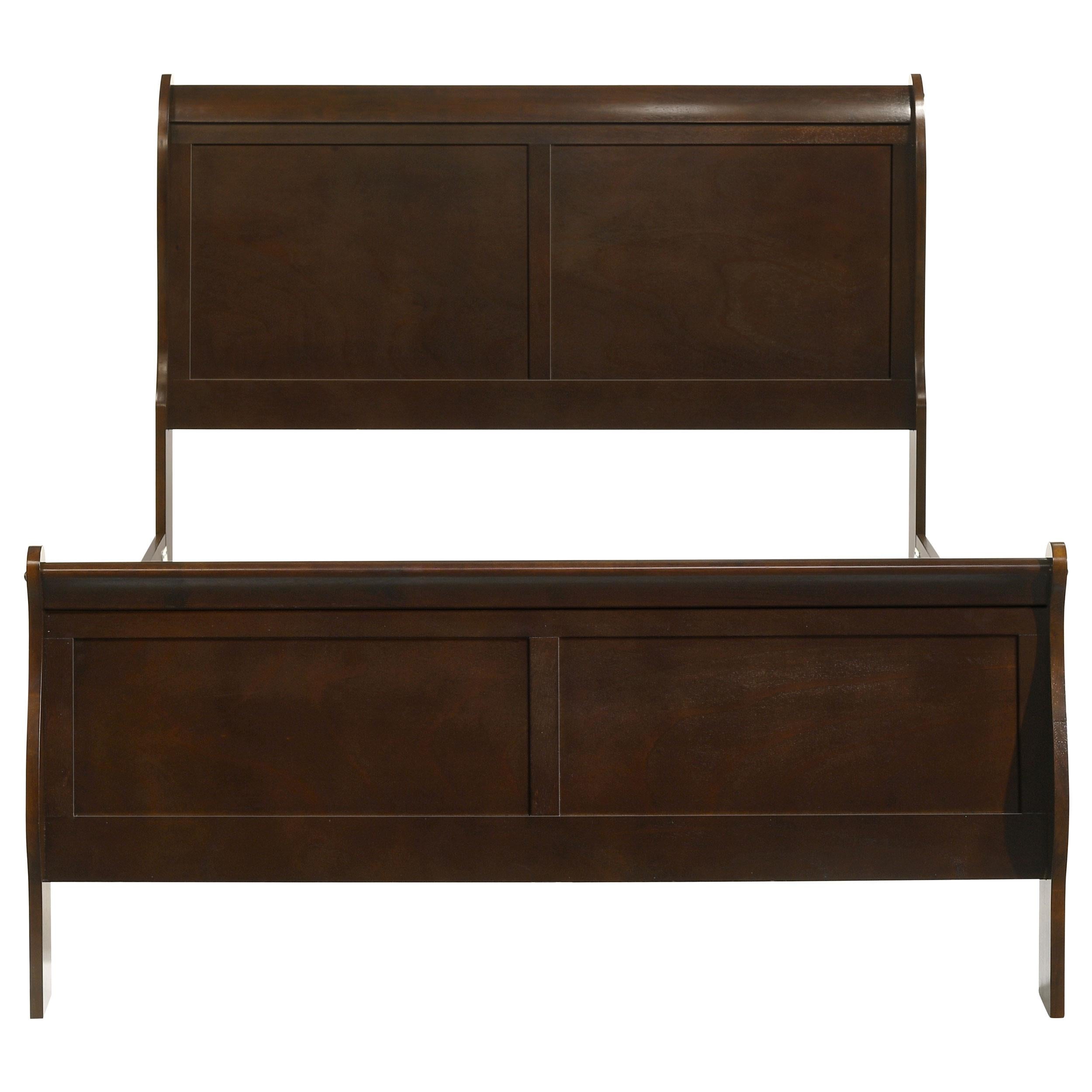 Coaster Furniture Louis Philippe 202411F Wood Full Sleigh Bed - Cappuccino - Image 3