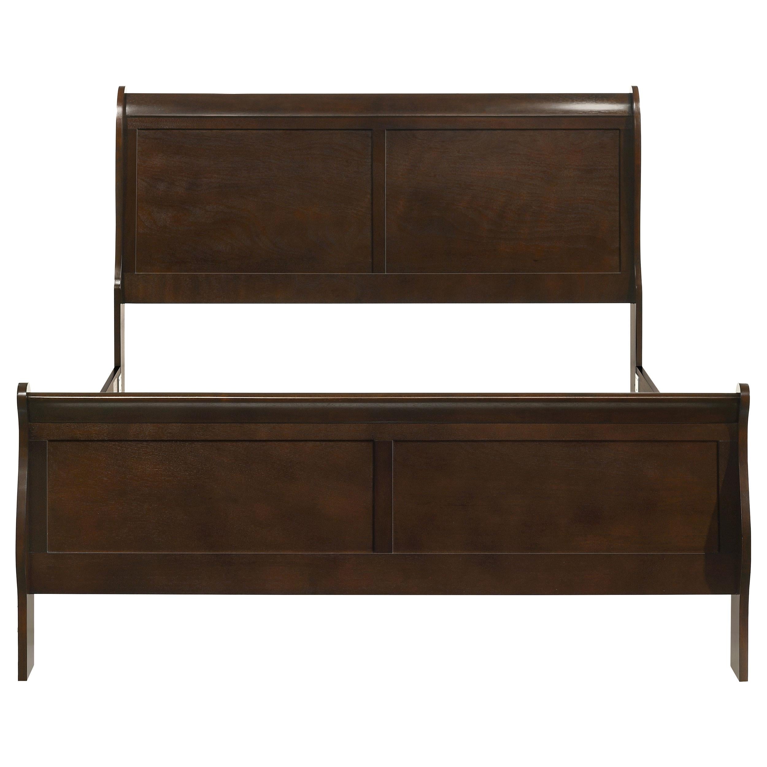 Coaster Furniture Louis Philippe 202411Q Wood Queen Sleigh Bed - Cappuccino - Image 3