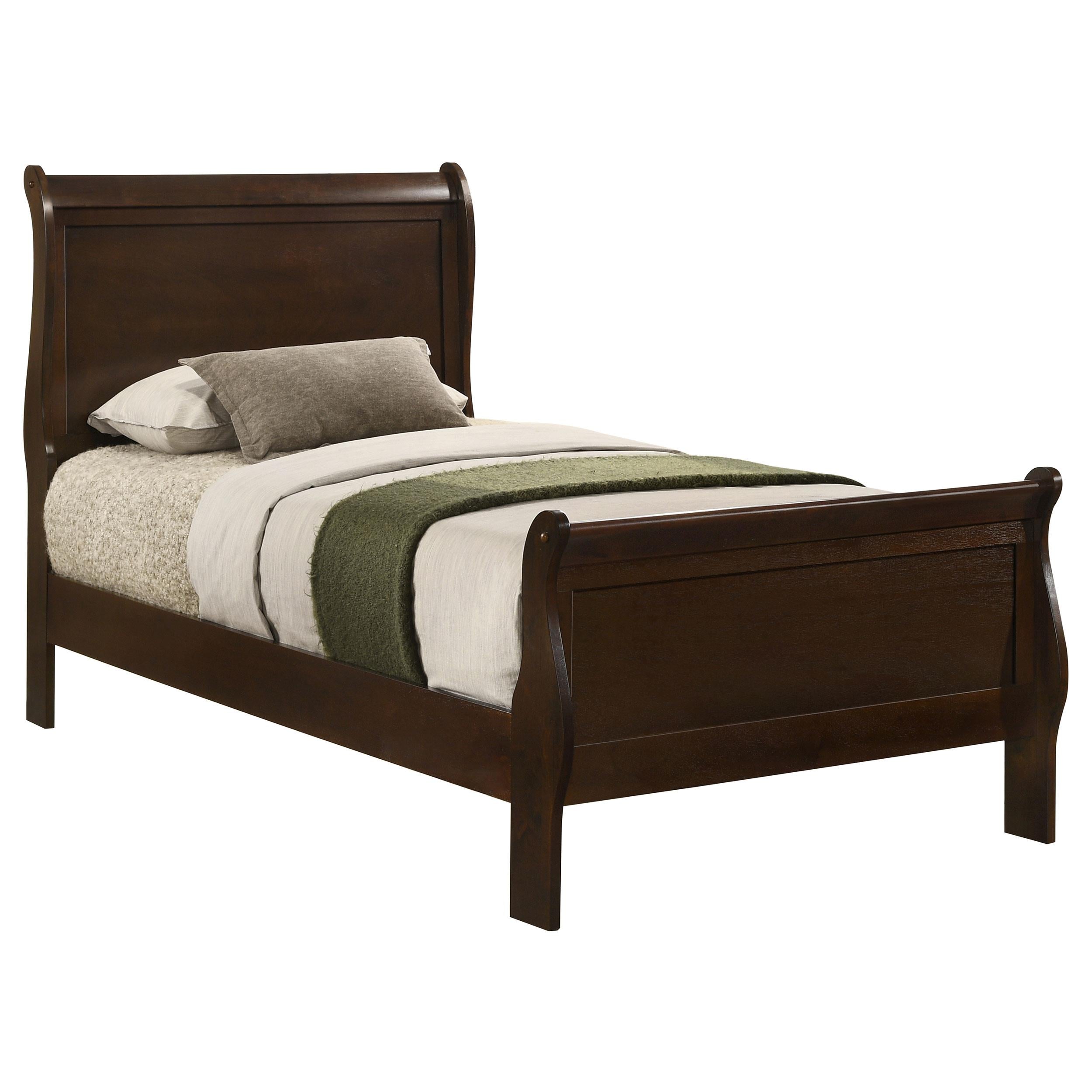 Coaster Furniture Louis Philippe 202411T Wood Twin Sleigh Bed - Cappuccino - Image 2