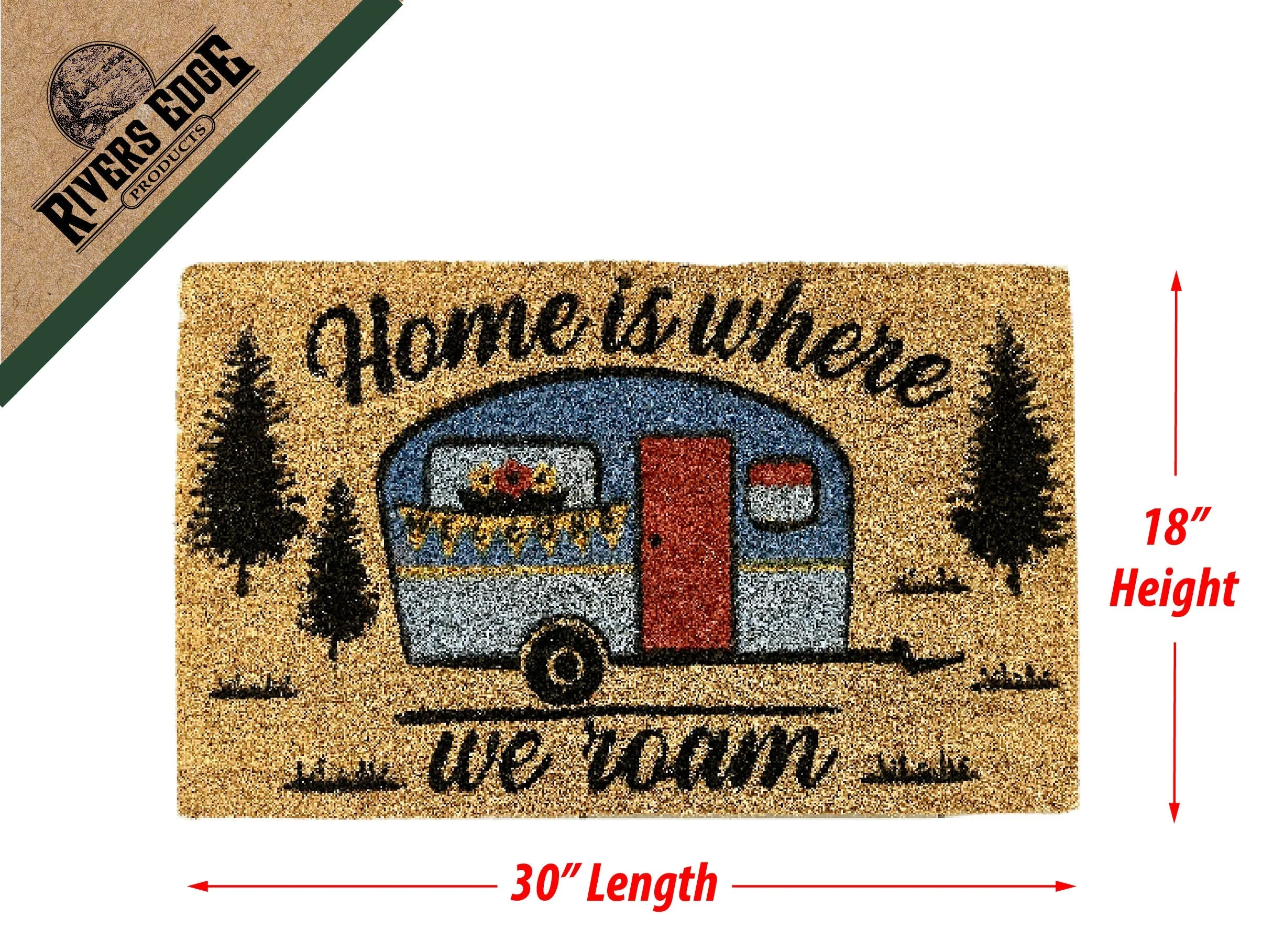 Coir Mat 30in x 18in-Home Is Where We Roam - Image 3