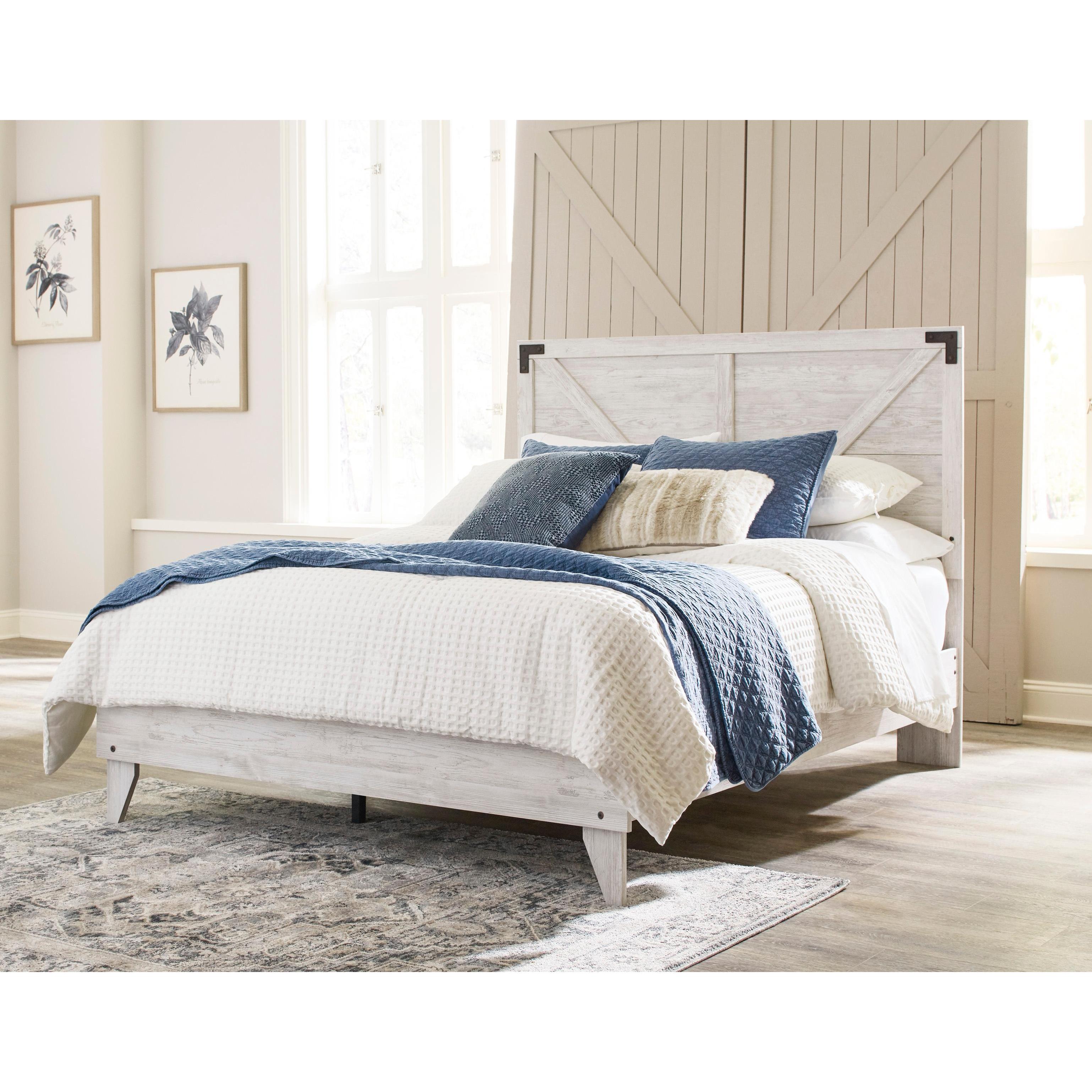 Signature Design by Ashley Shawburn EB4121 4 pc Queen Platform Bedroom Set - Image 2