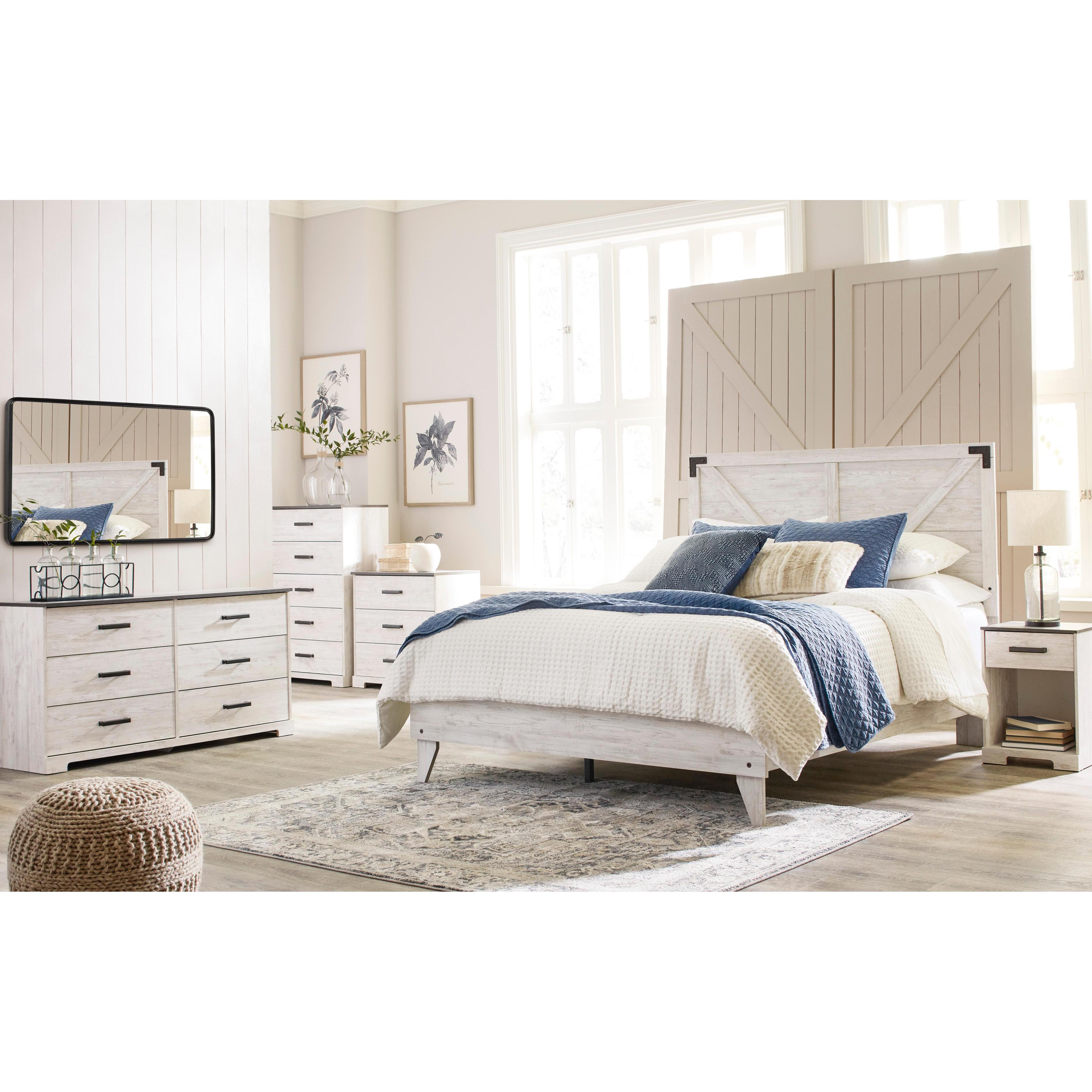 Signature Design by Ashley Shawburn EB4121 4 pc Full Platform Bedroom Set - Image 1