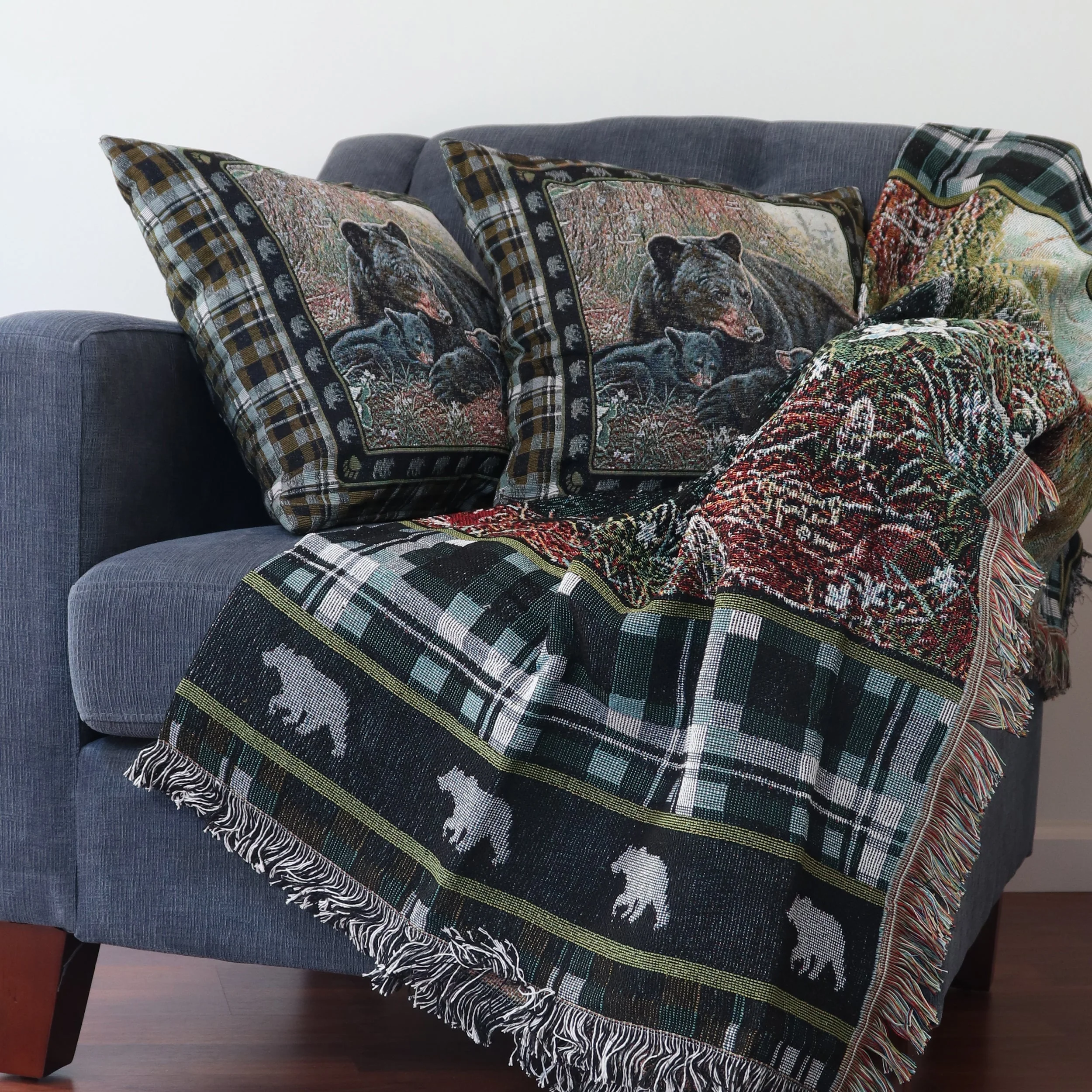 Tapestry Pillow 18in 2pk-Bear - Image 3
