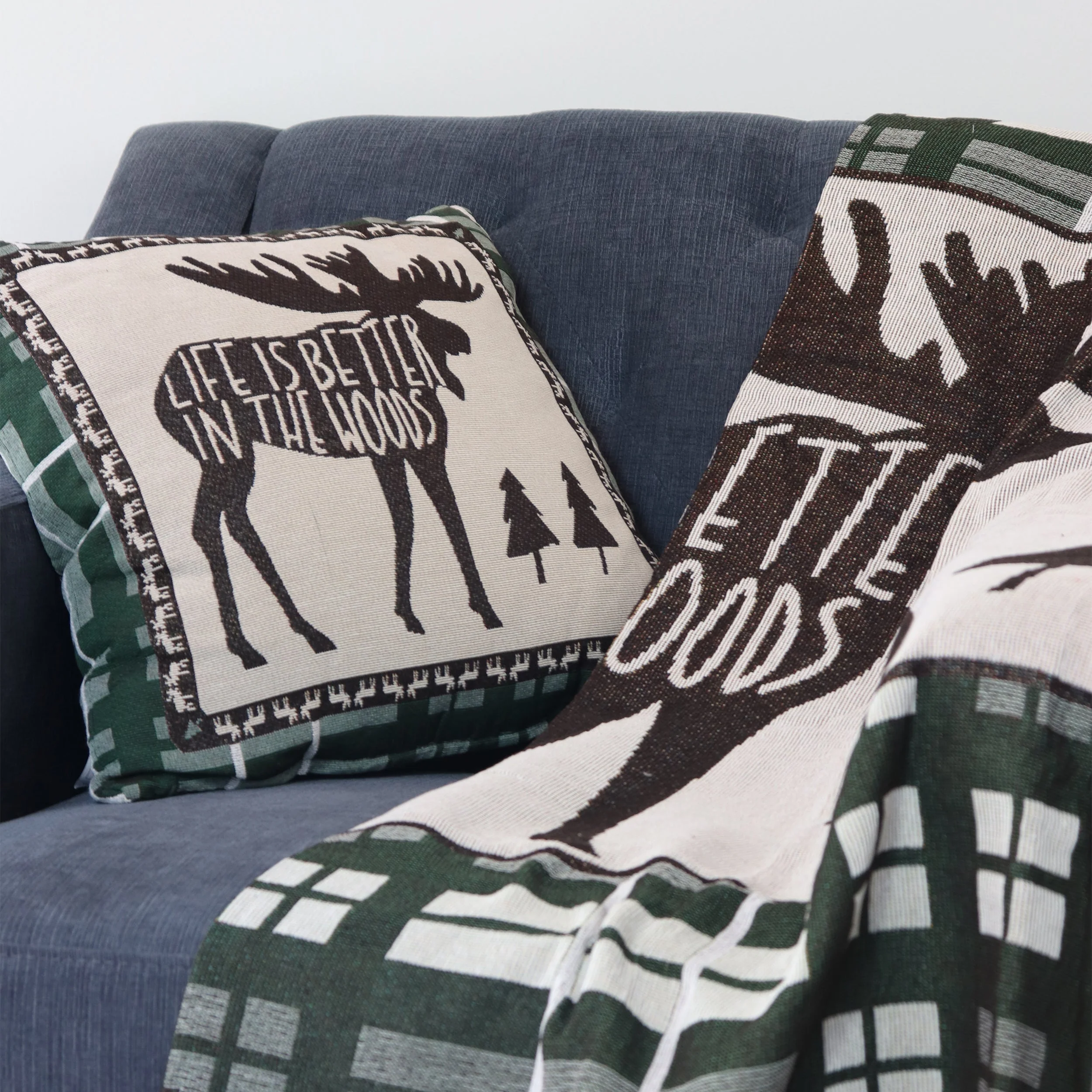 Tapestry Throw 50in x 60in-Moose - Image 3