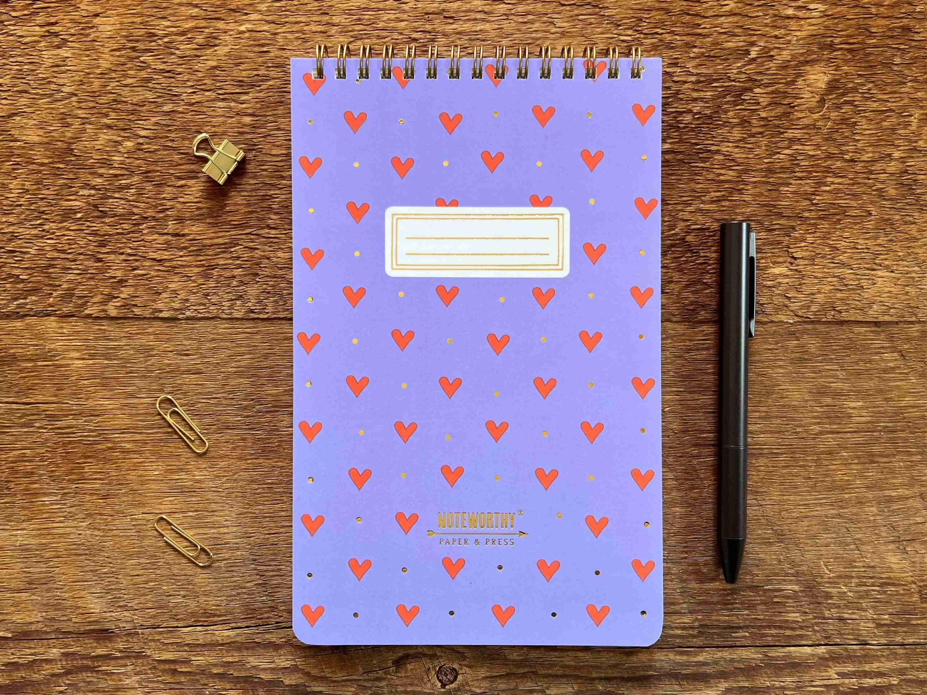 Hearts Pattern Small Notebook - Image 2