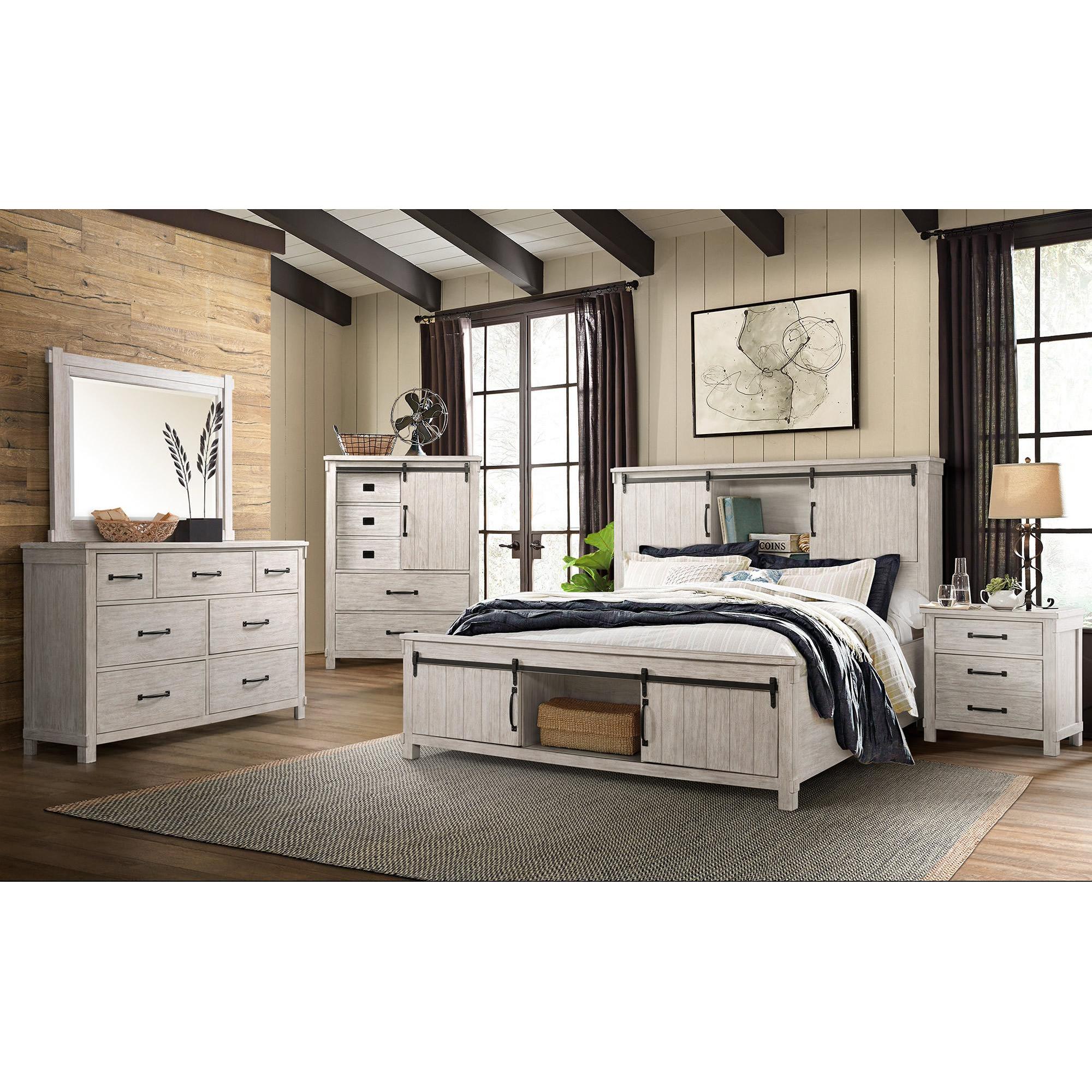 Elements International Scott SC6 7 pc Queen Platform Bedroom Set