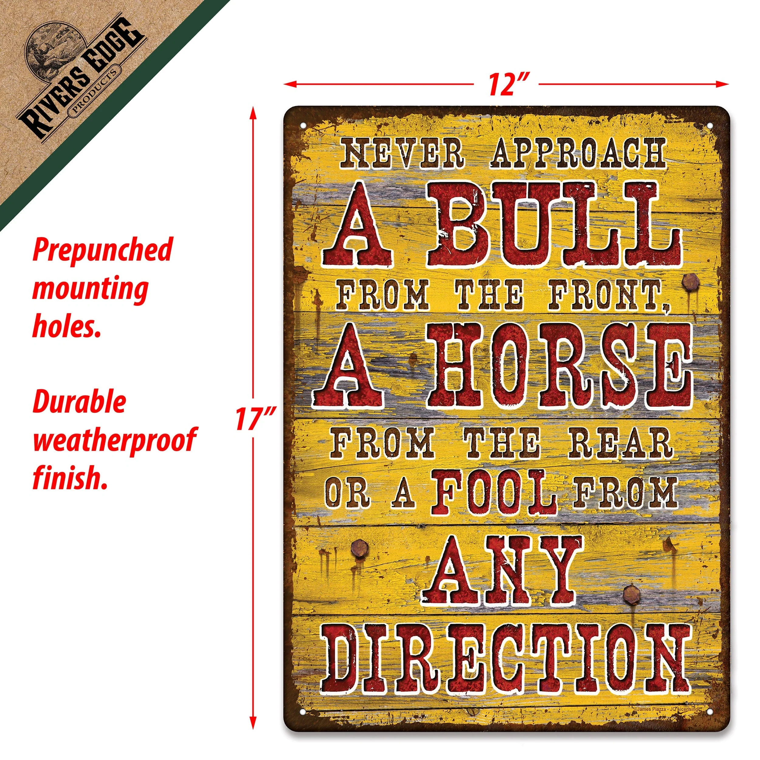 Tin Sign 12in x 17in-Bull Direction - Image 2