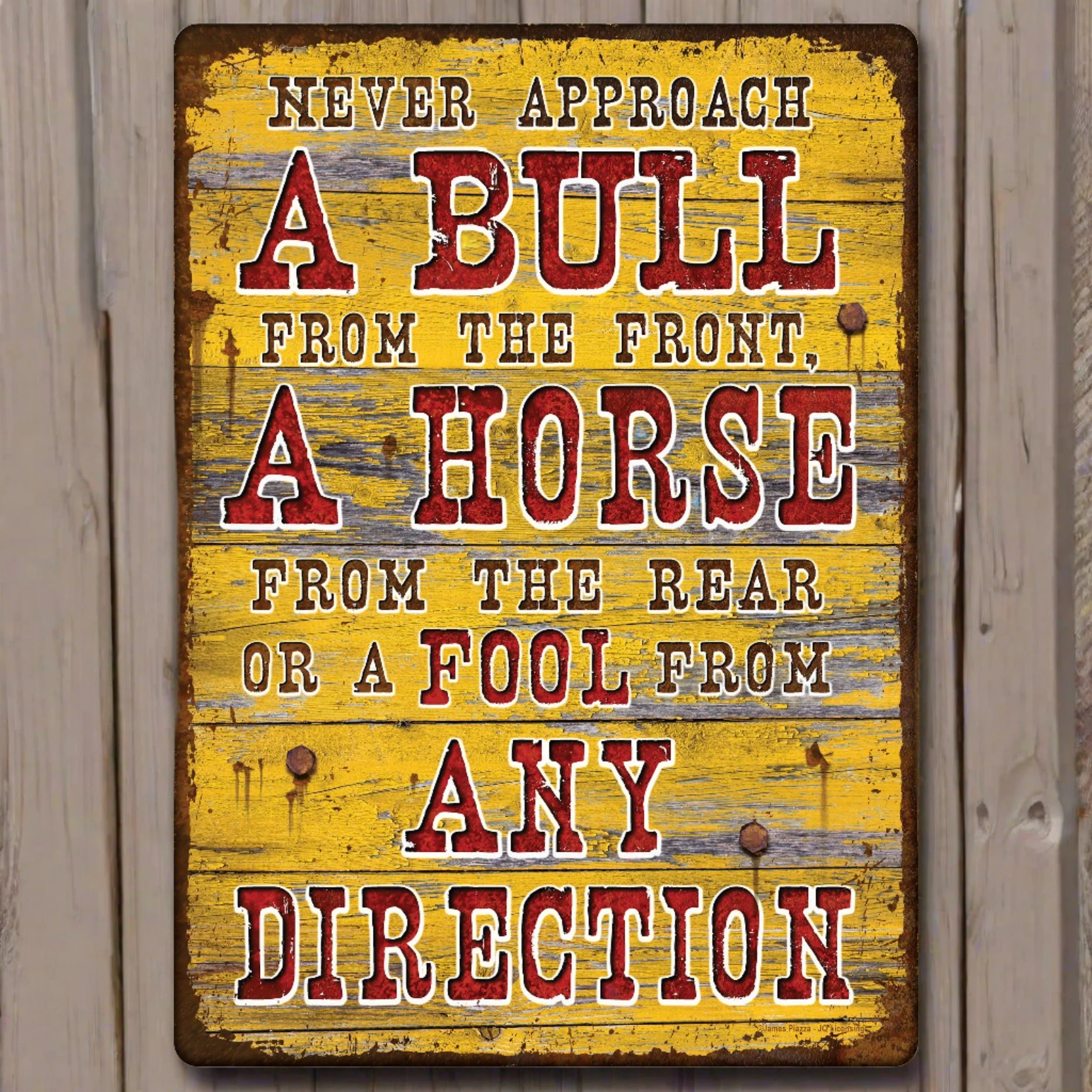 Tin Sign 12in x 17in-Bull Direction - Image 1