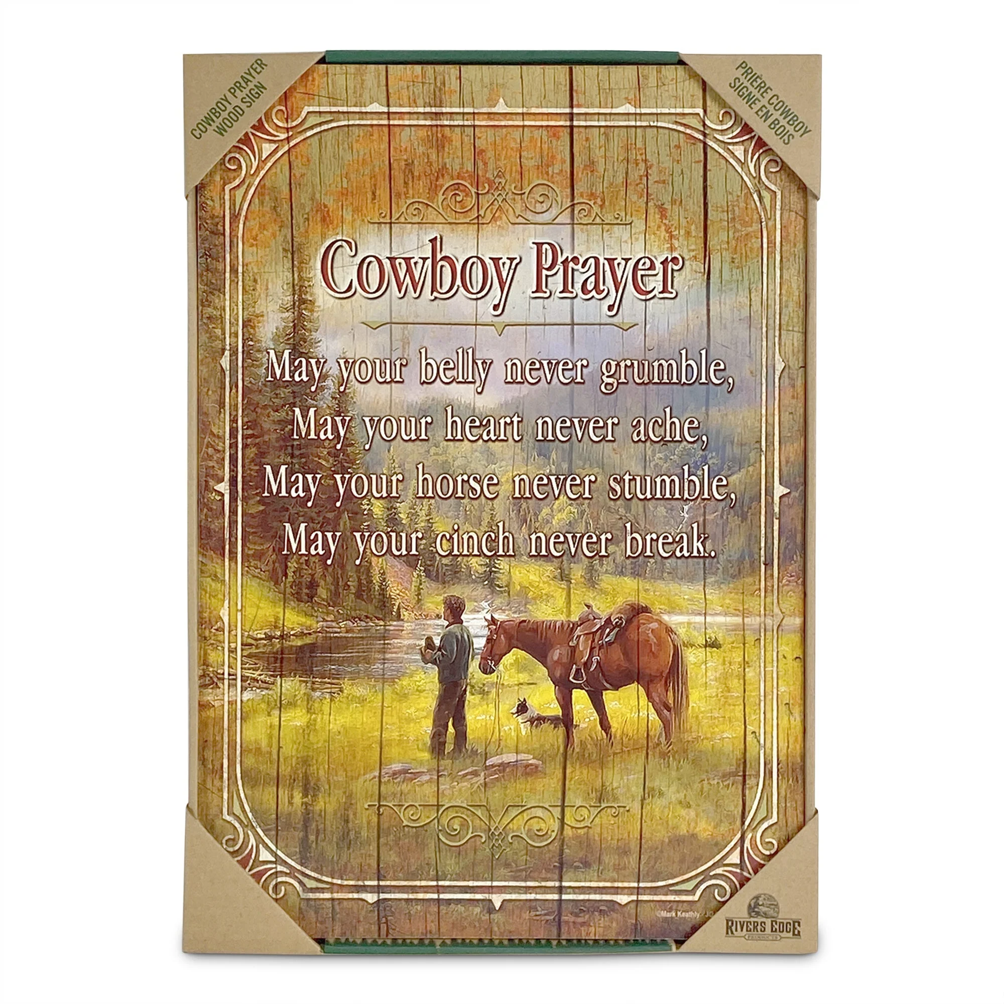 Wood Sign 12in x 17in-Cowboy Prayer - Image 3