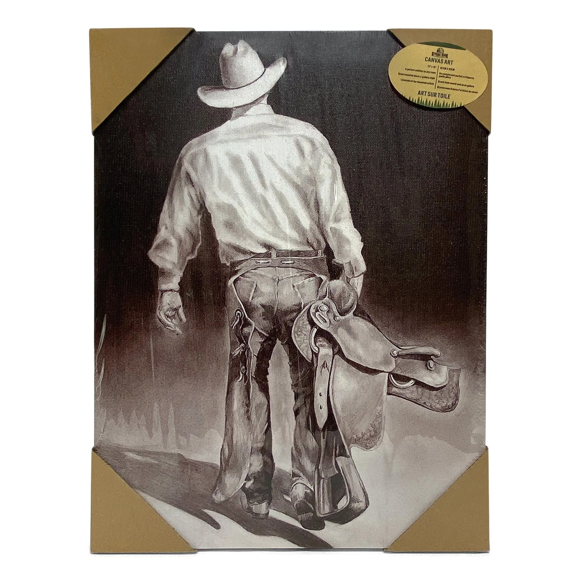 Canvas Art 12in x 16in-Cowboy - Image 2