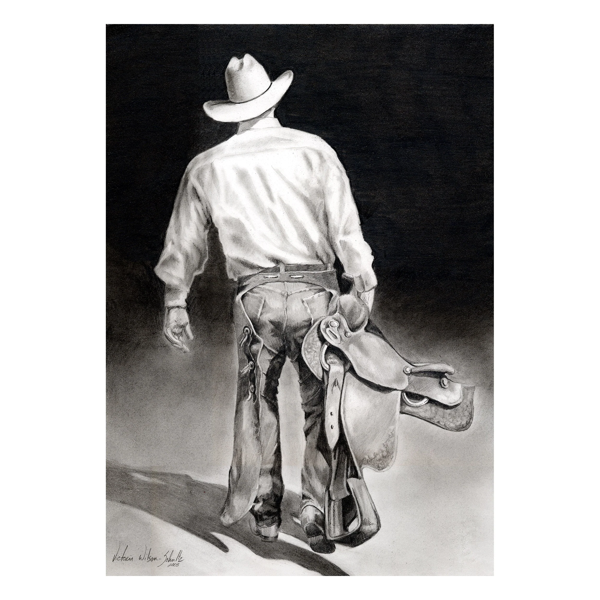 Canvas Art 12in x 16in-Cowboy