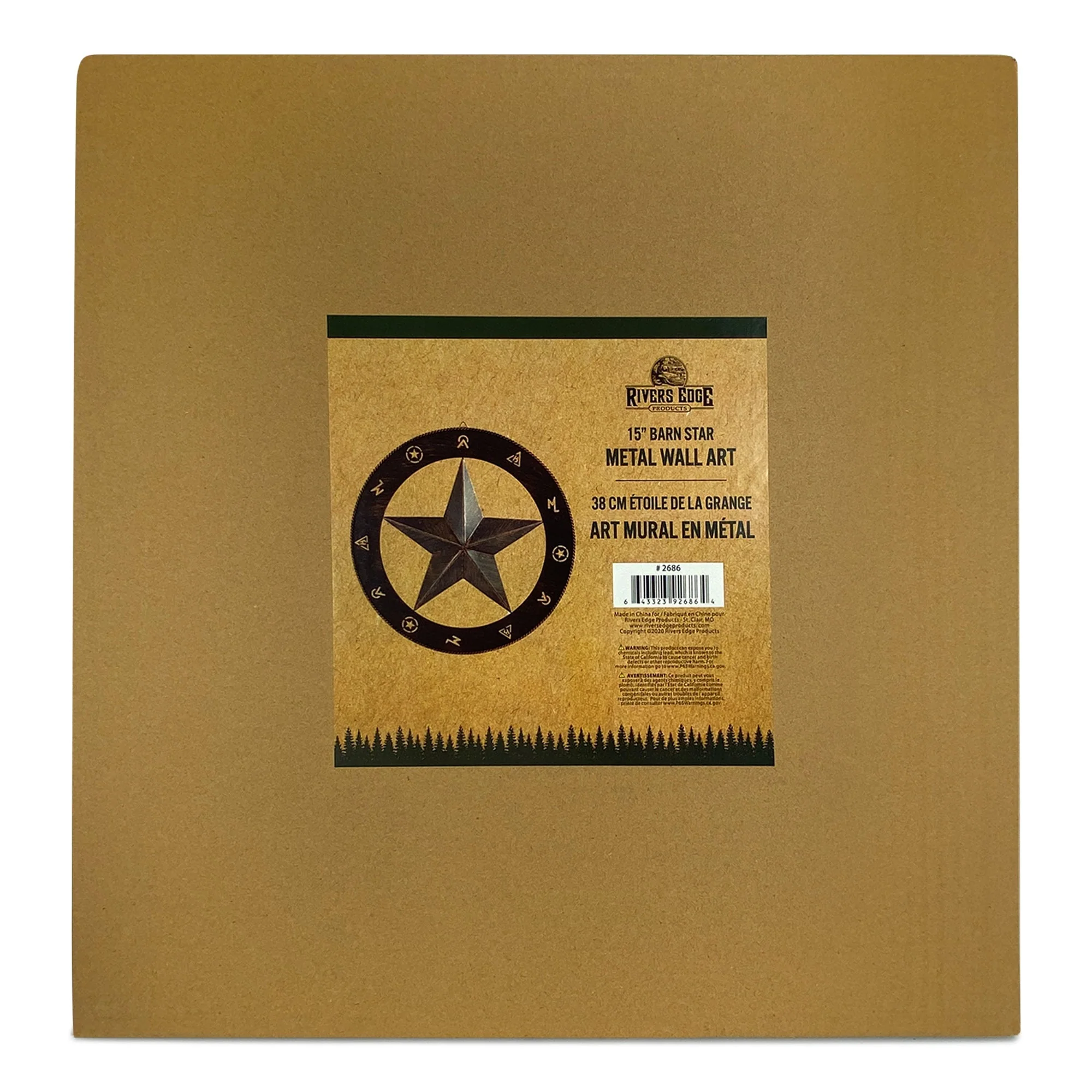 Rustic Metal Wall Art 15in-Barn Star - Image 2
