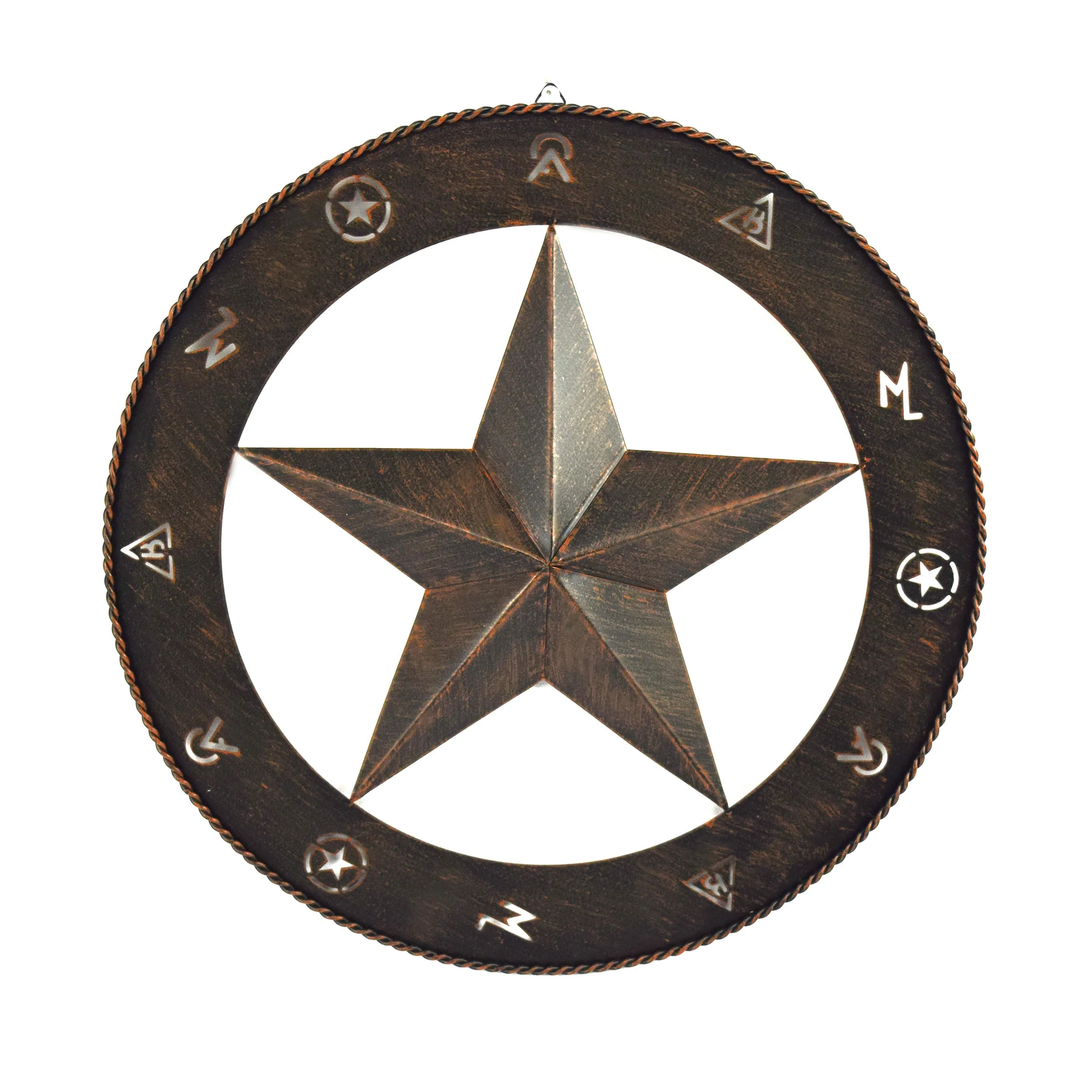 Rustic Metal Wall Art 15in-Barn Star - Image 1