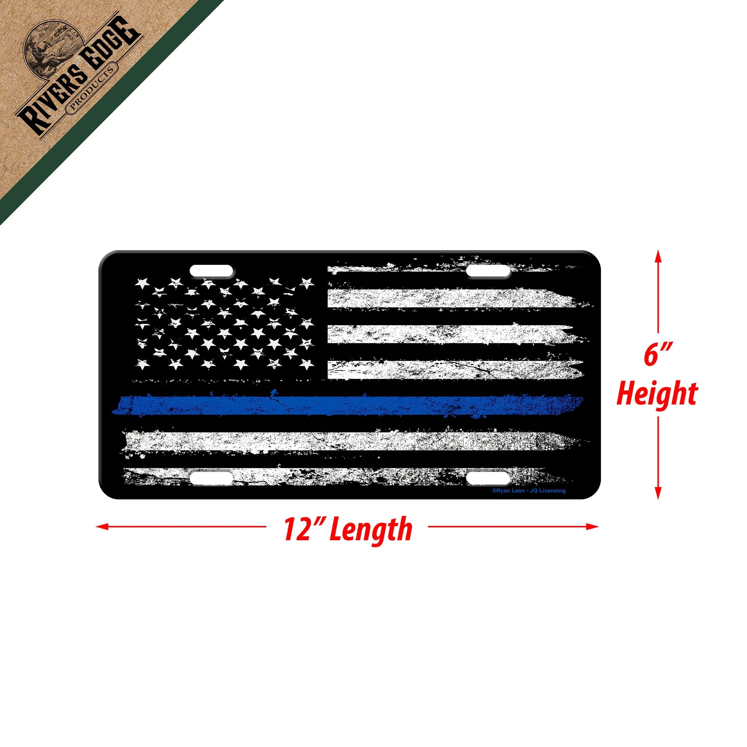 Vanity License Plate 12in x 6in-American Blue Line - Image 2