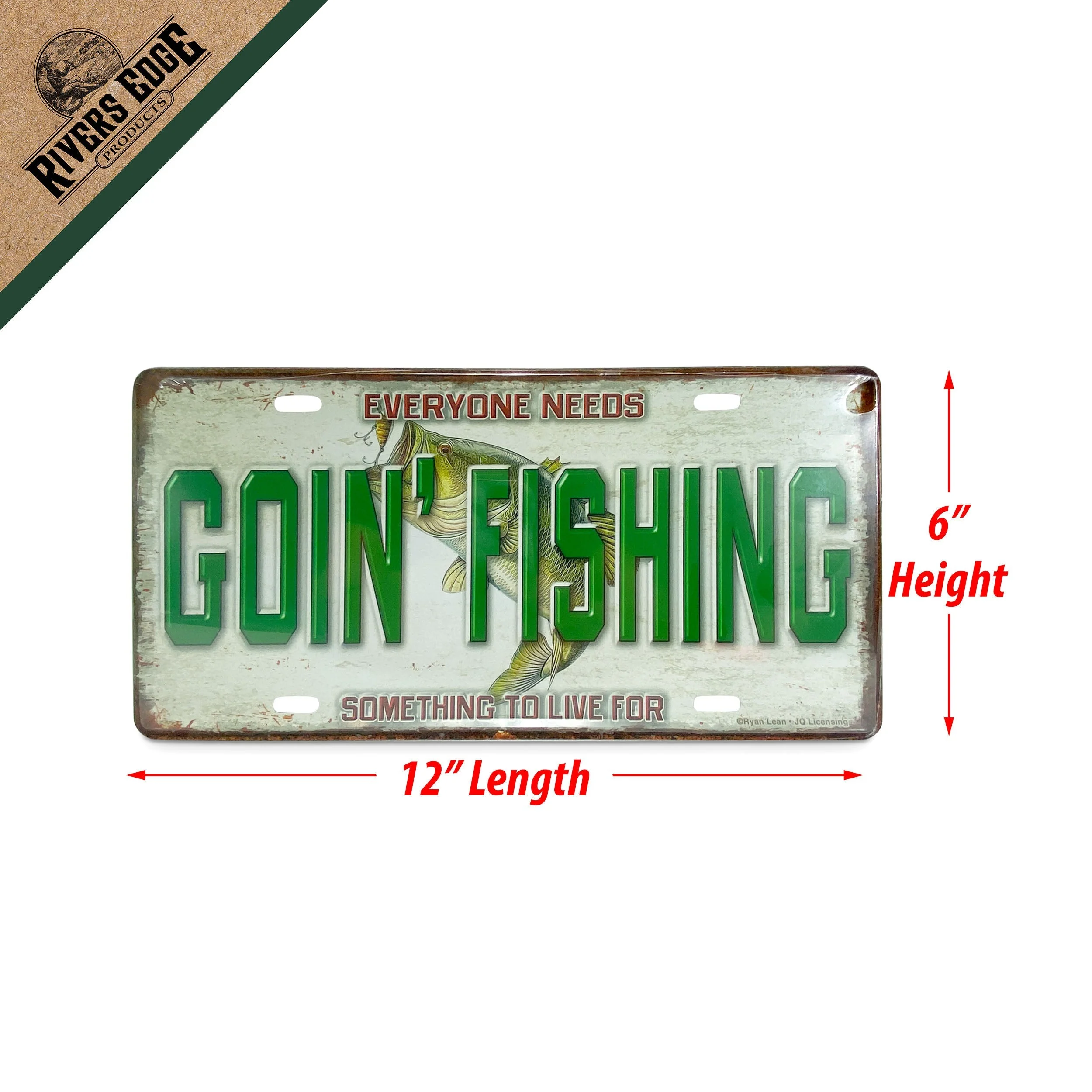 Vanity License Plate 12in x 6in-Goin' Fishing - Image 2