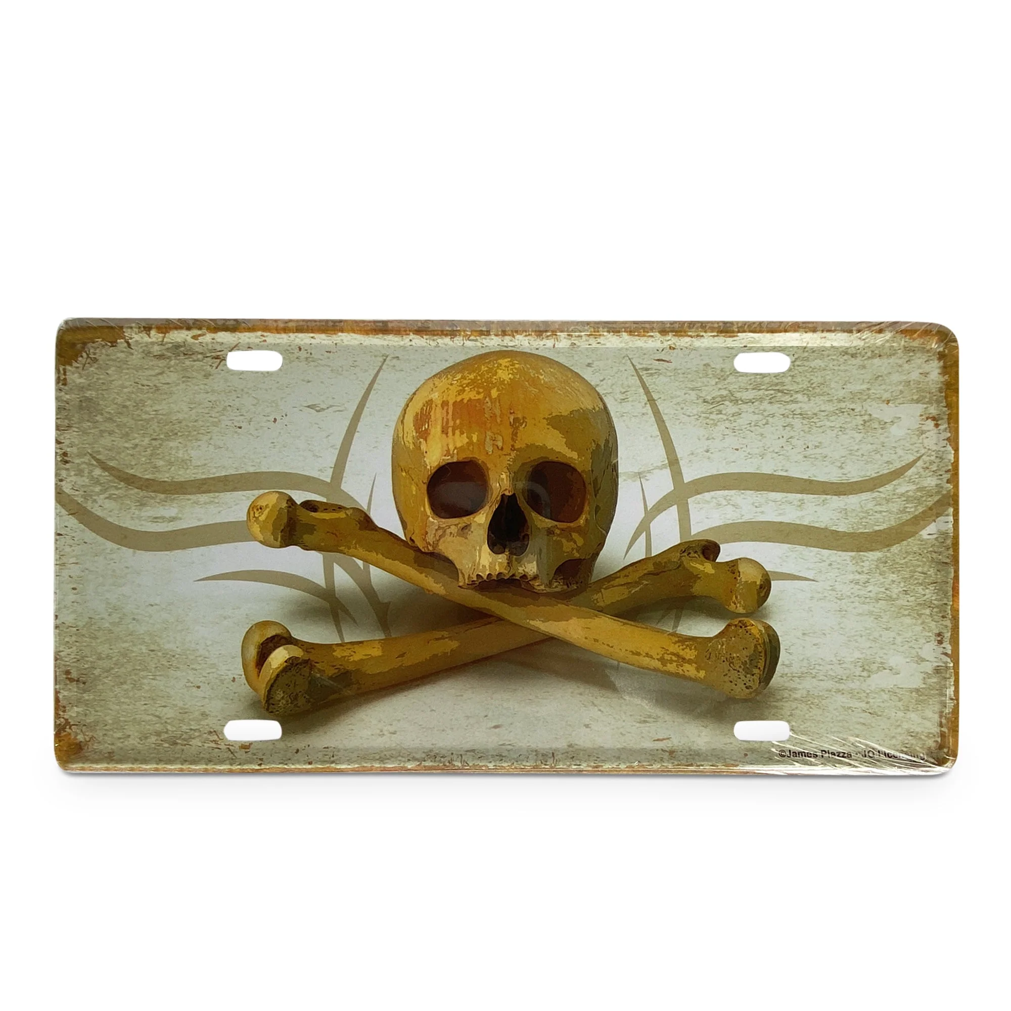 Vanity License Plate 12in x 6in-Skull and Crossbones