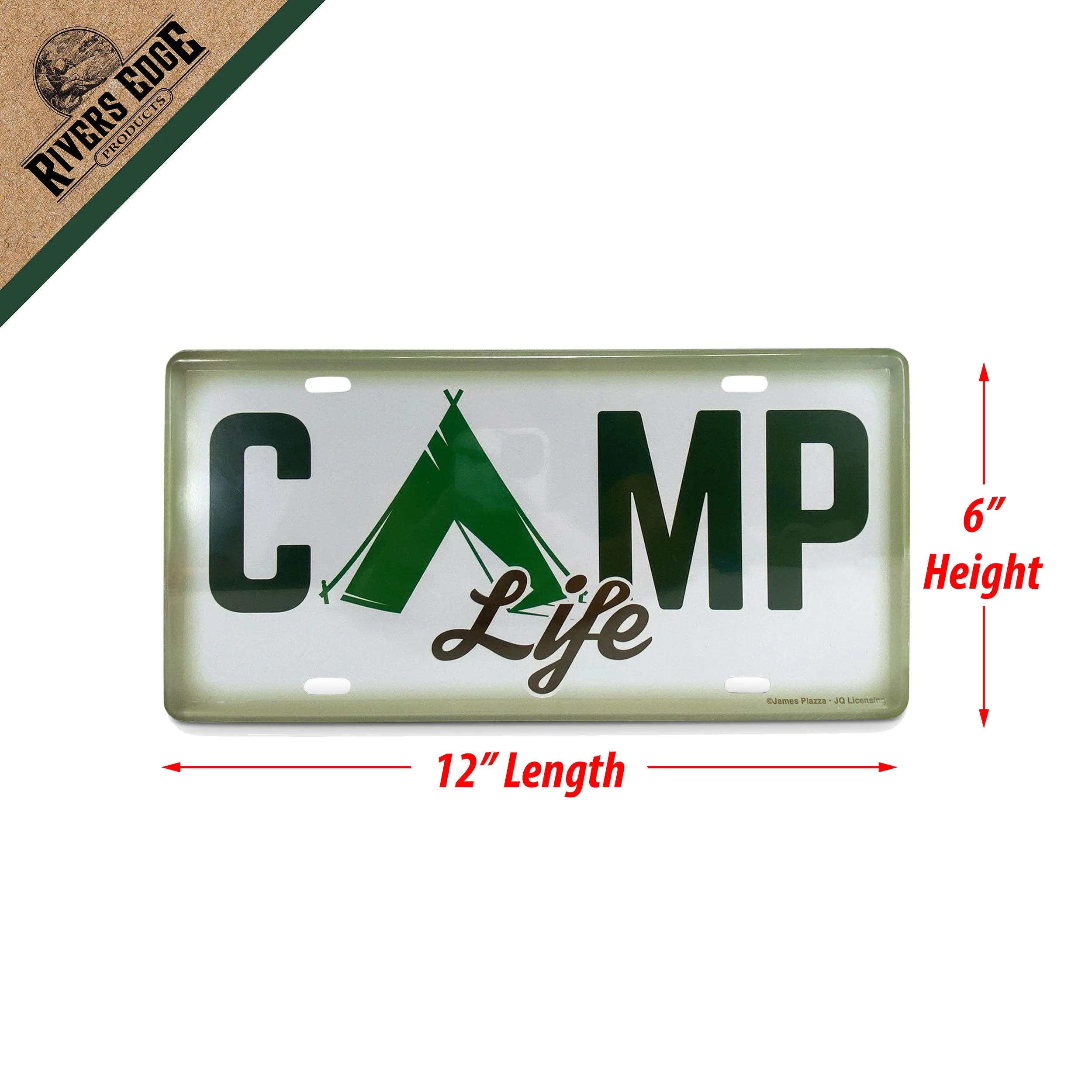 Vanity License Plate 12in x 6in-Camp Life - Image 2