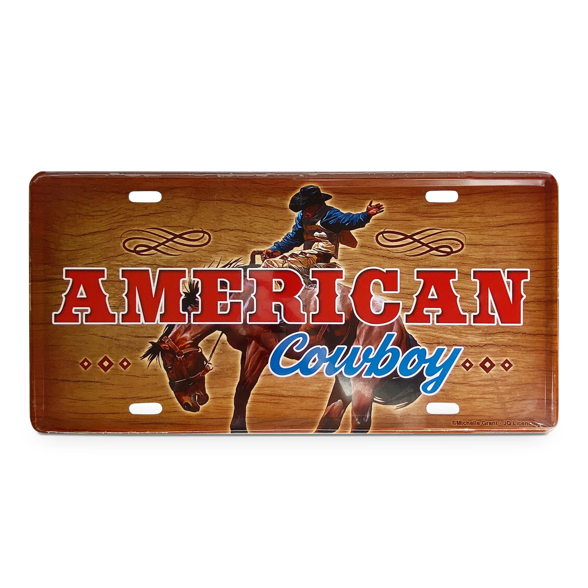 Vanity License Plate 12in x 6in-American Cowboy