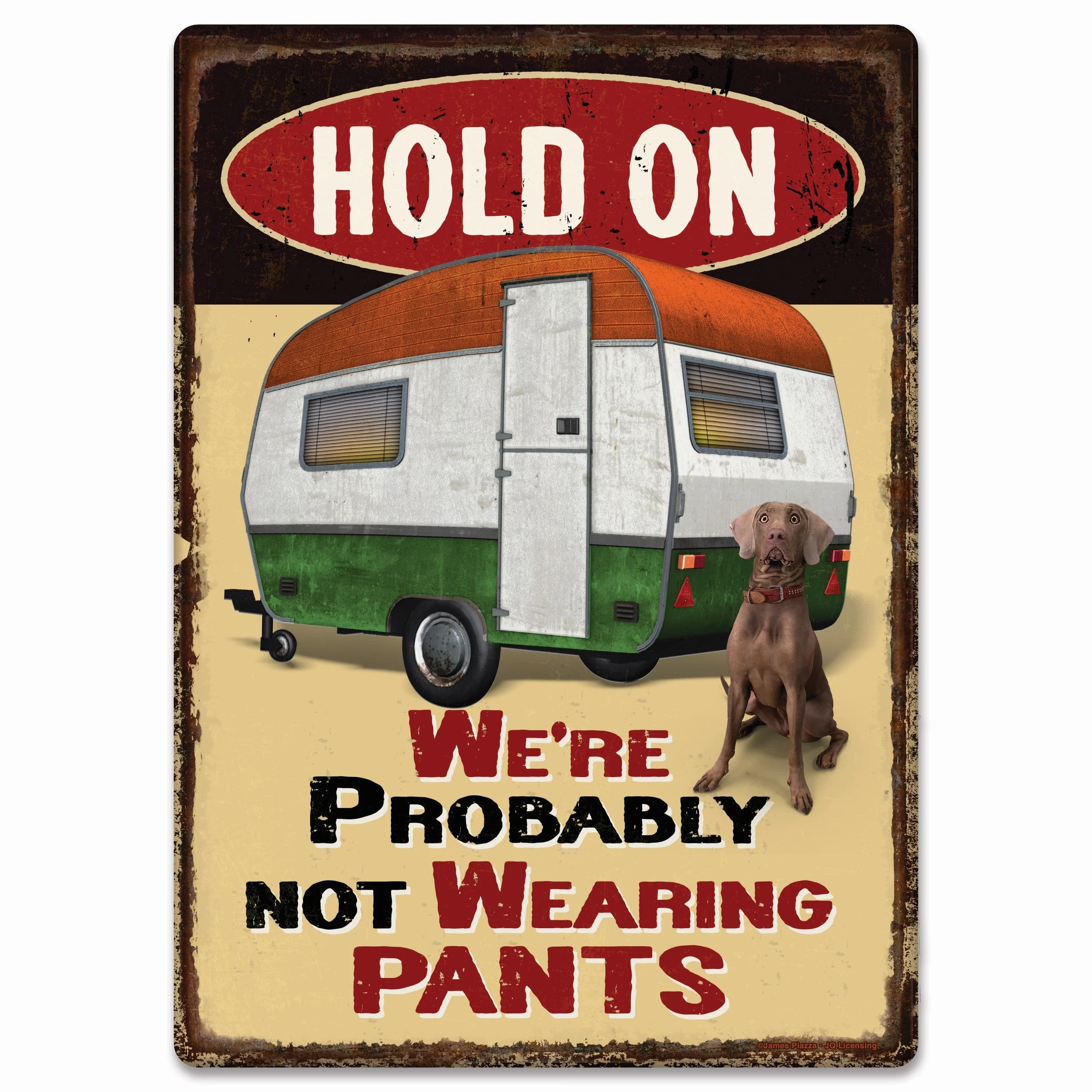 Tin Sign 12in x 17in-Pants - Image 1