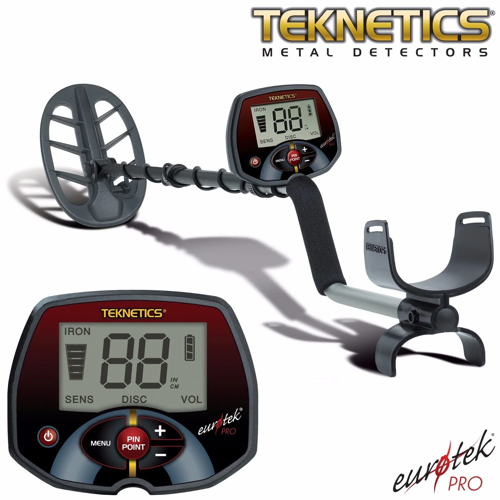 Teknetics Eurotek Pro Metal Detector w/ 11" DD Double-D Coil - Image 1