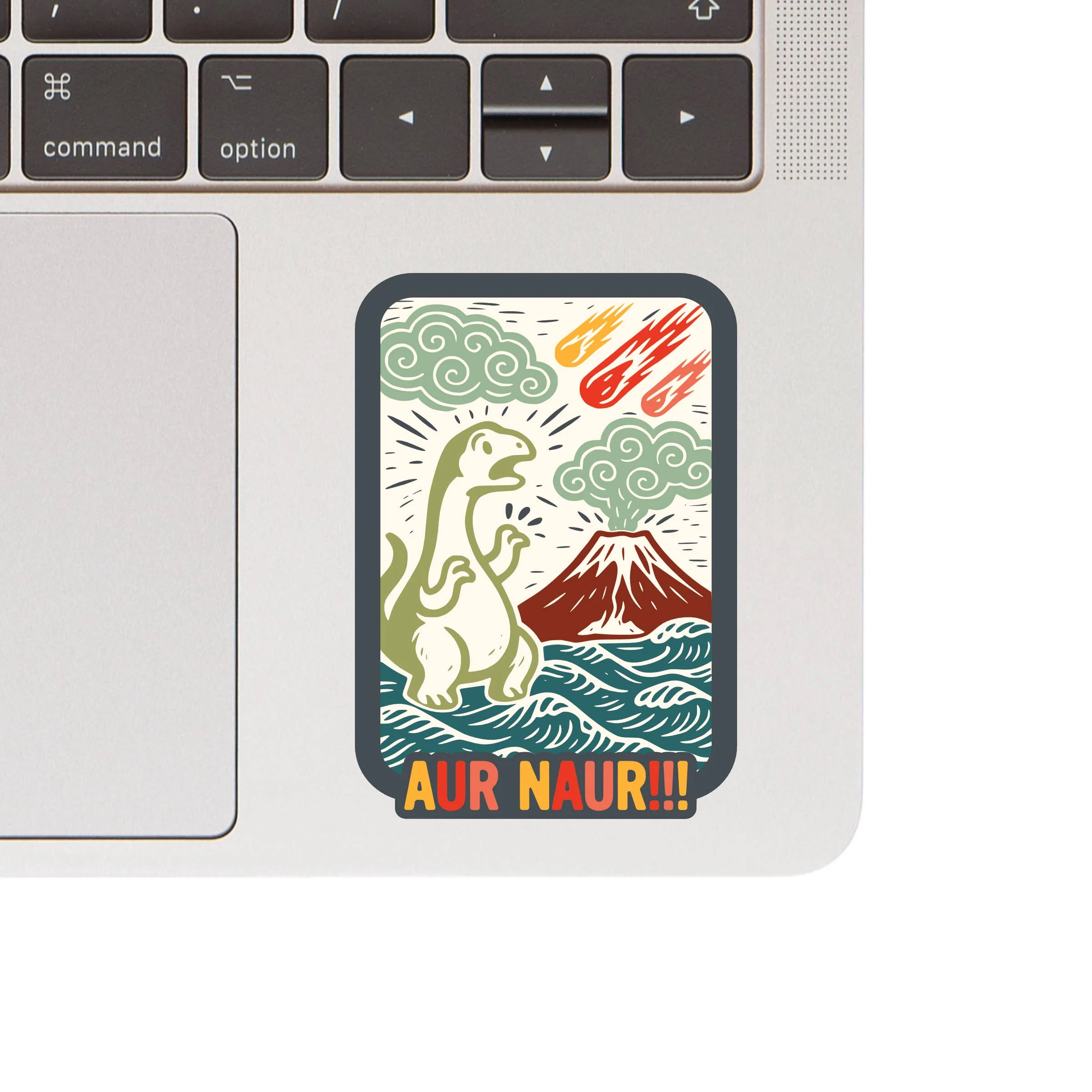 Aur Naur Dinosaur Funny Ironic High Quality Vinyl Sticker - Image 2