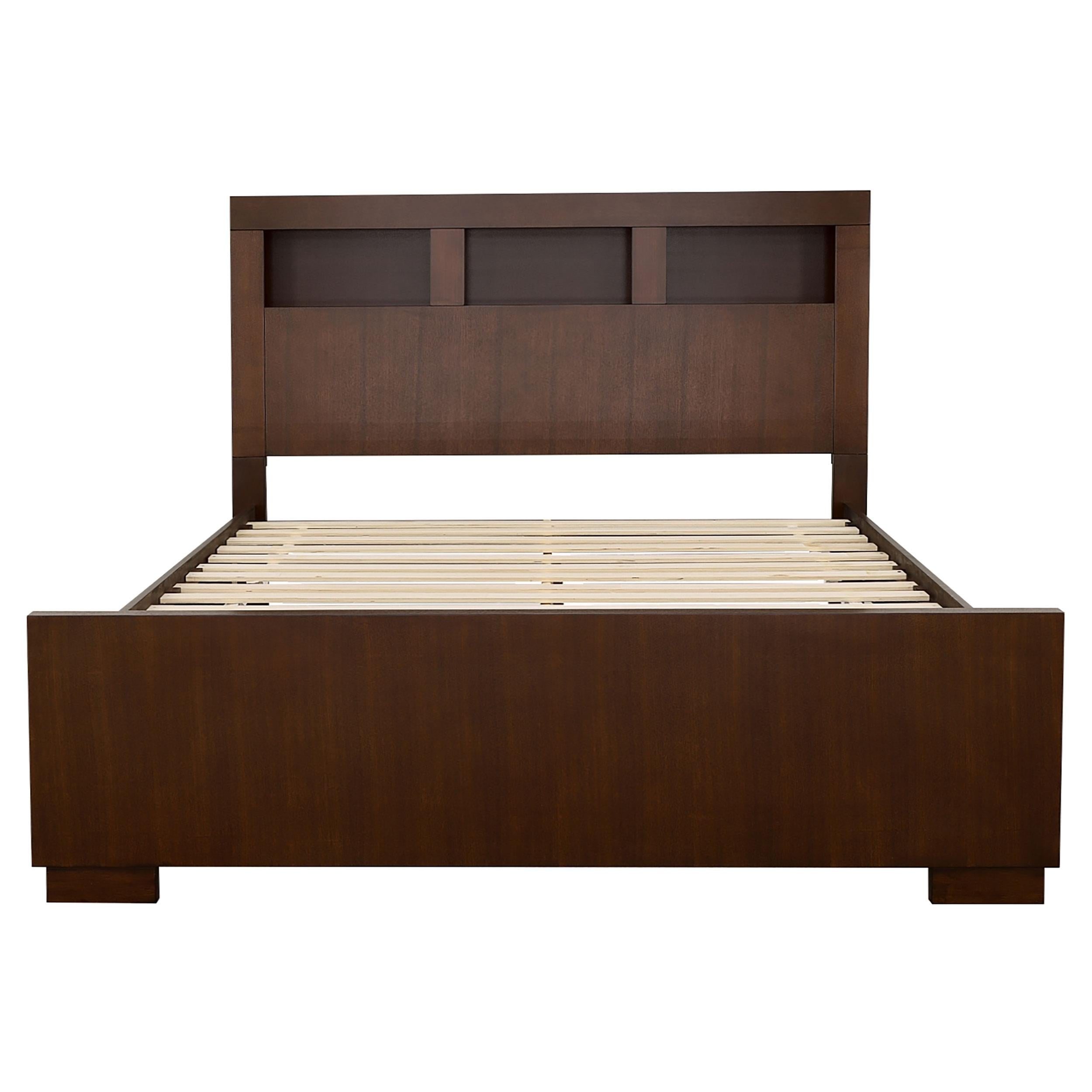 Coaster Furniture Jessica 200719KE Eastern King LED Storage Bookcase Bed - Cappuccino - Image 2