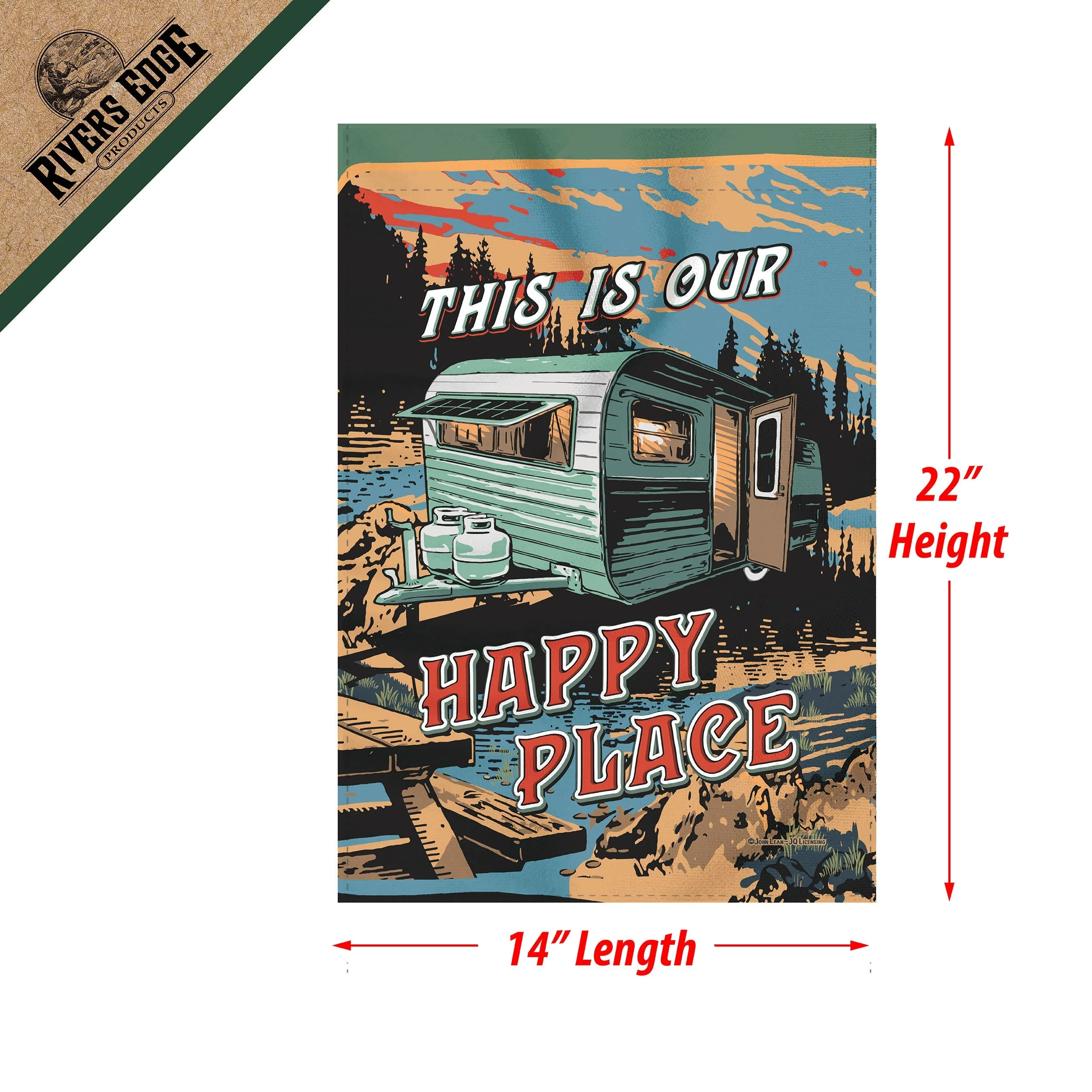 Lawn Flag 14in x 22in-Happy Place - Image 2