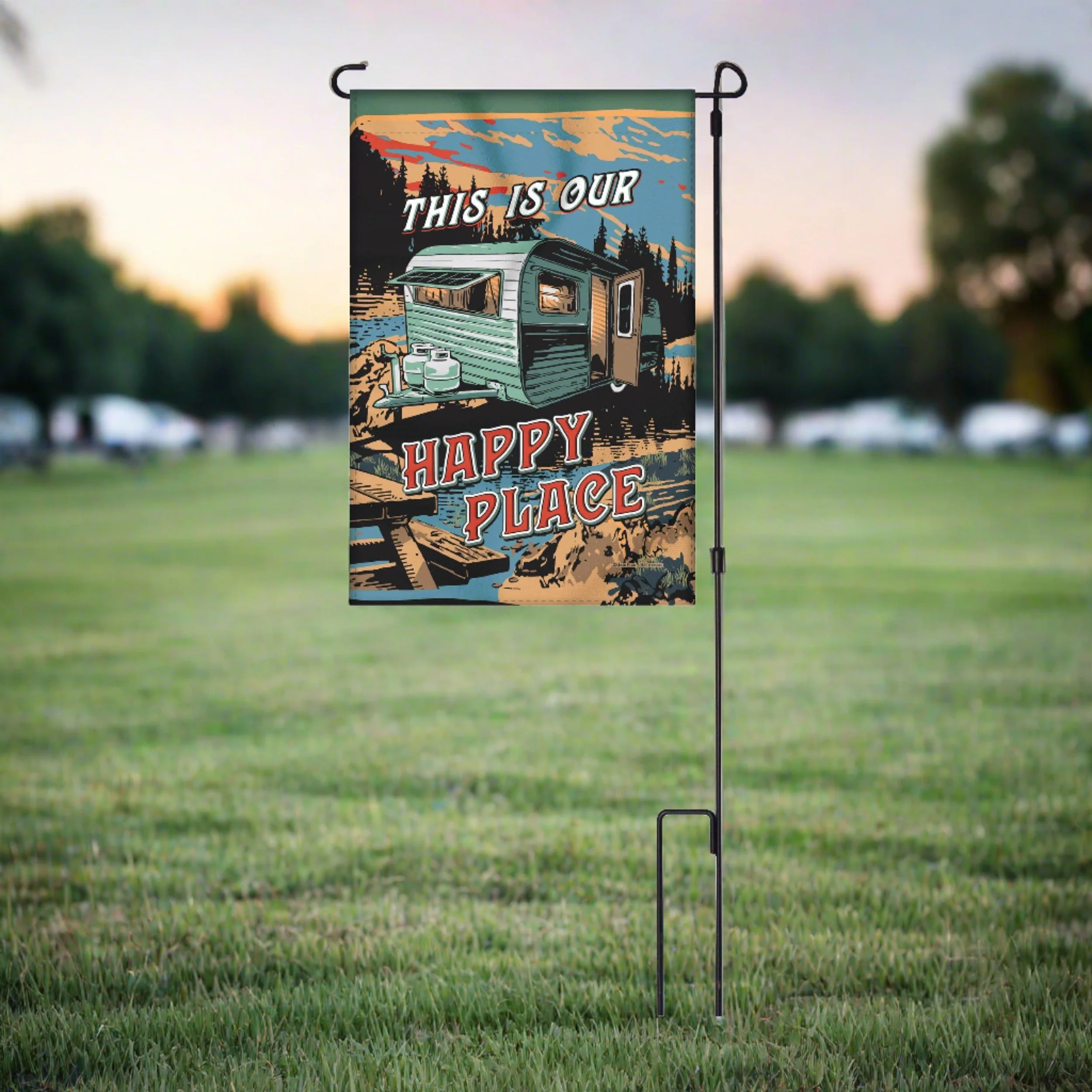 Lawn Flag 14in x 22in-Happy Place