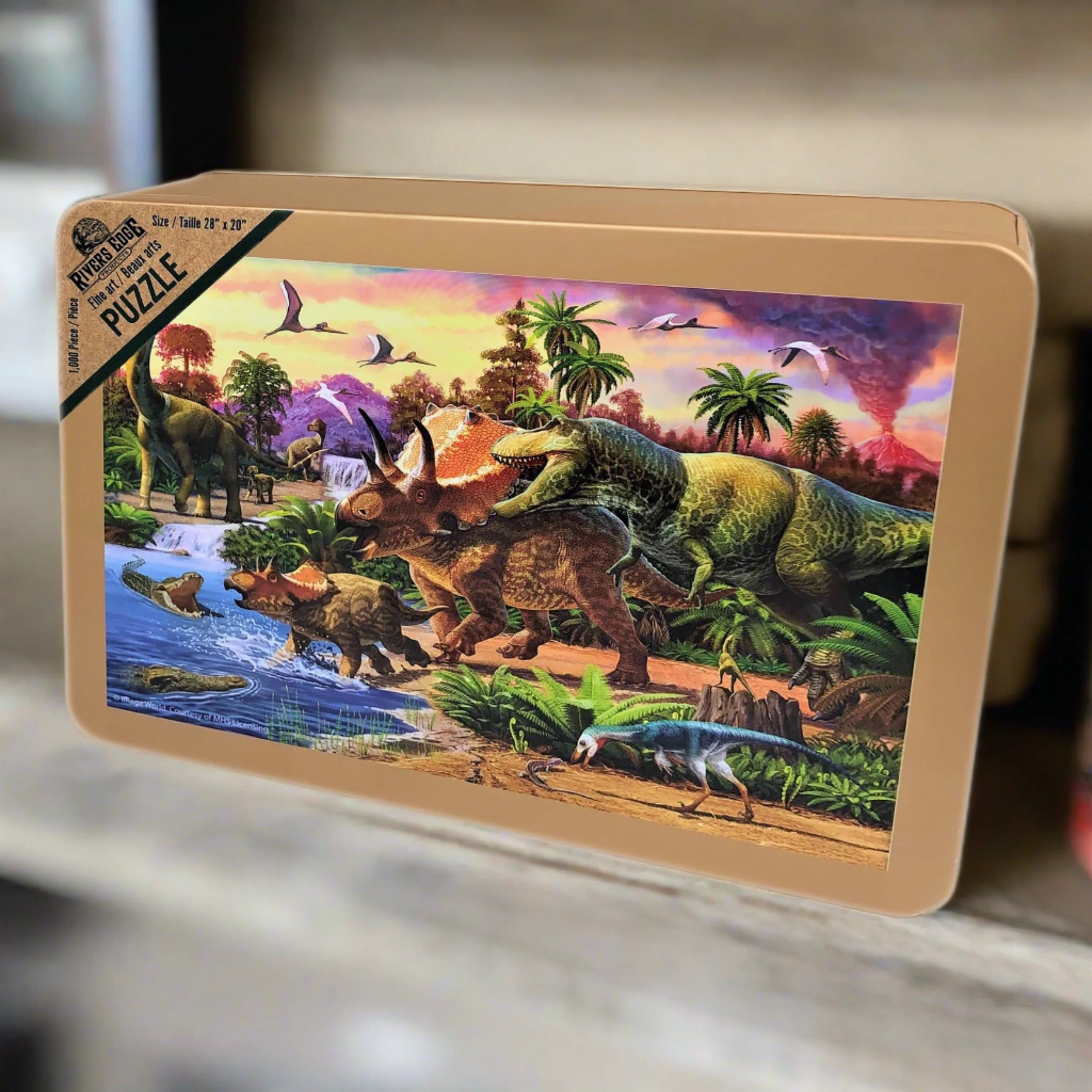 Puzzle in Tin 1000-Piece-Dinosaurs