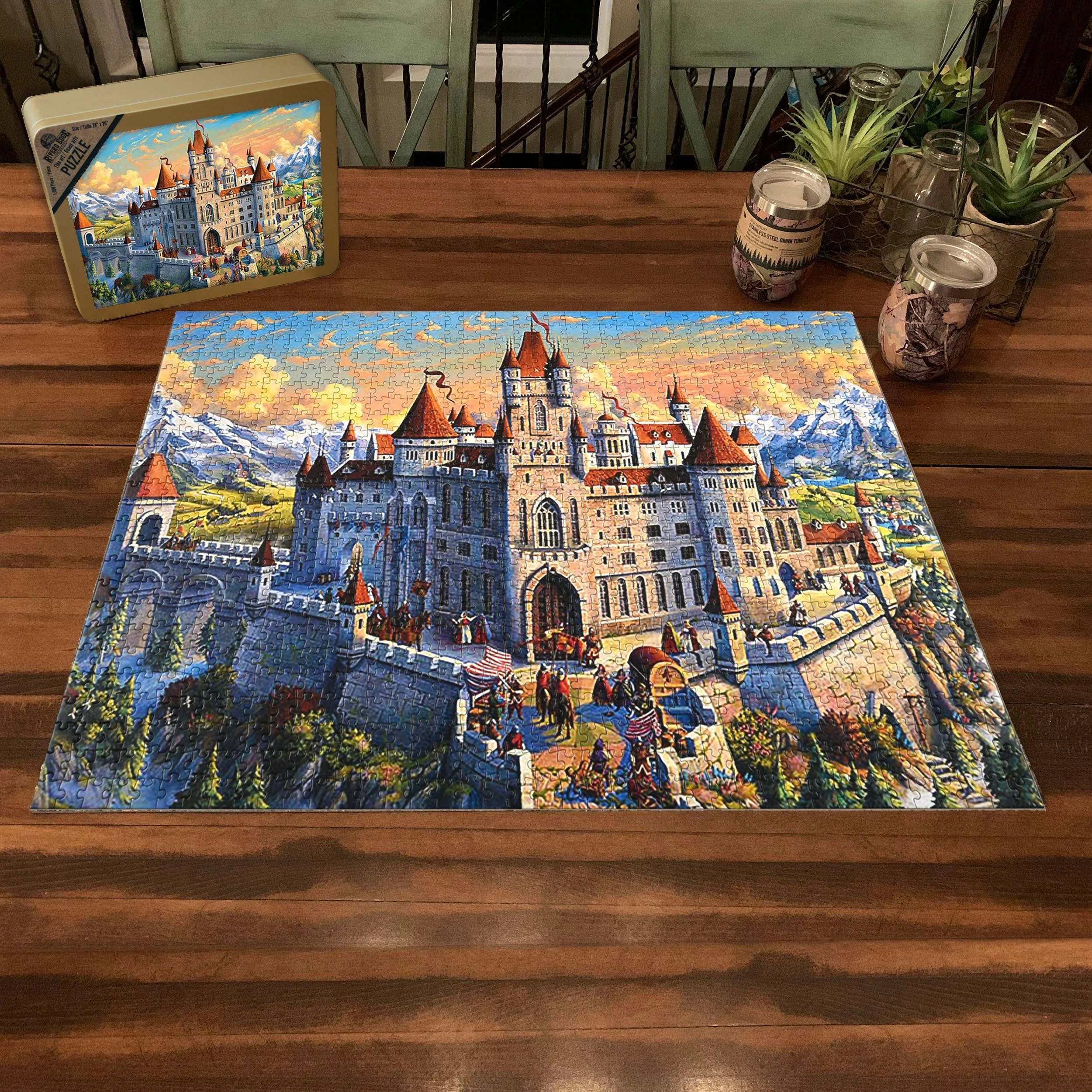 Puzzle in Tin 1000-Piece-Old Castle - Image 3
