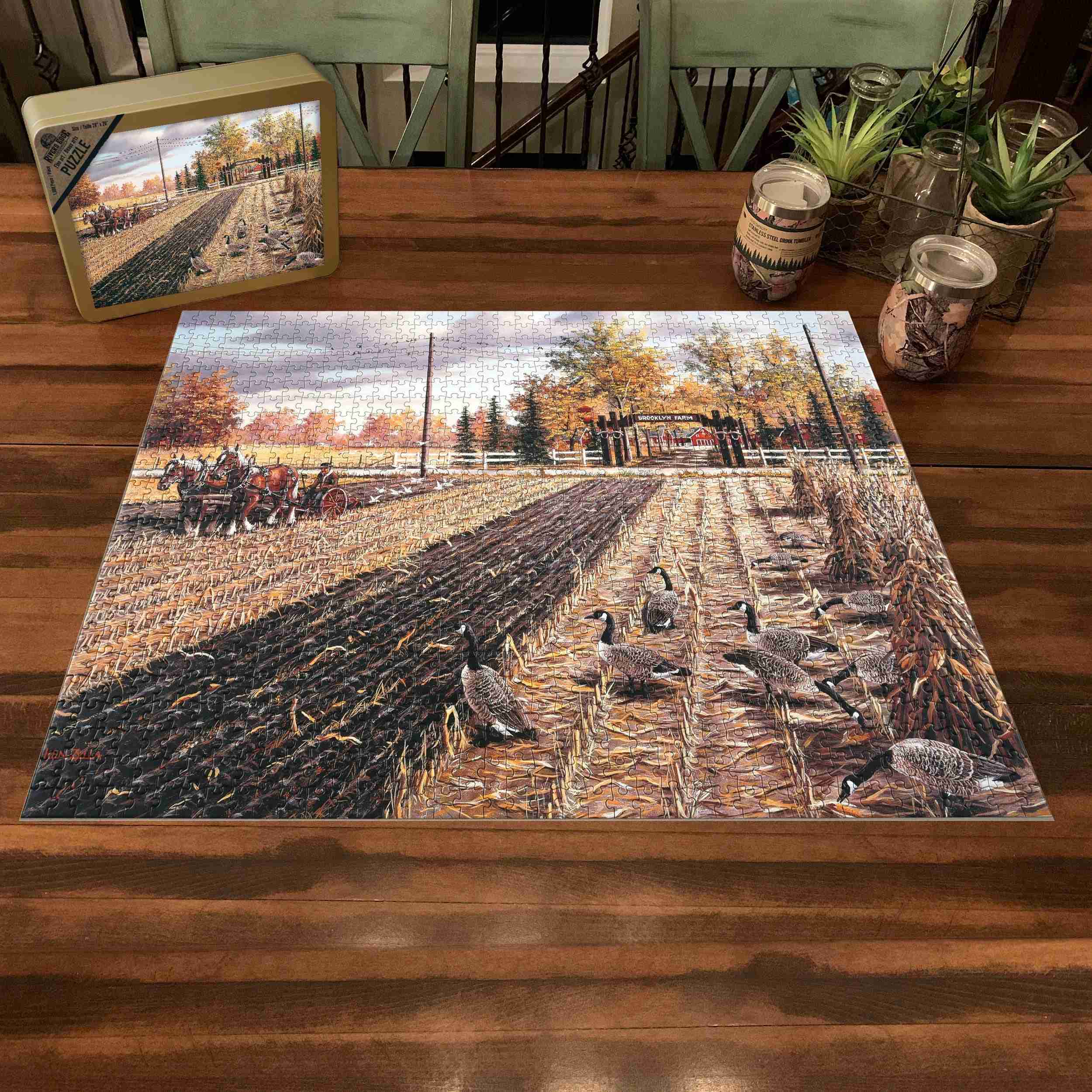 Puzzle in Tin 1000-Piece-Fall Plowing - Image 3